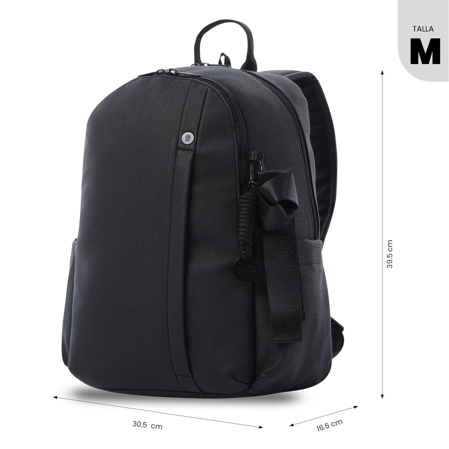 Mochila Ejecutiva Porta Pc 14  Bow Negro Mujer-2