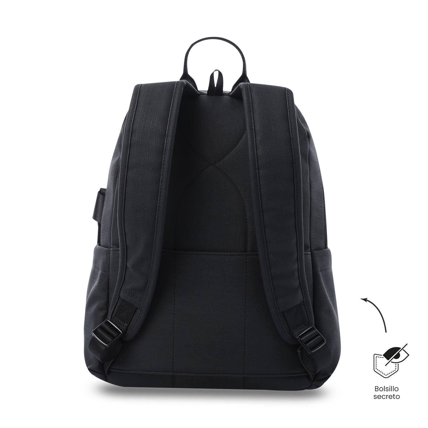 Mochila Ejecutiva Porta Pc 14  Bow Negro Mujer-3