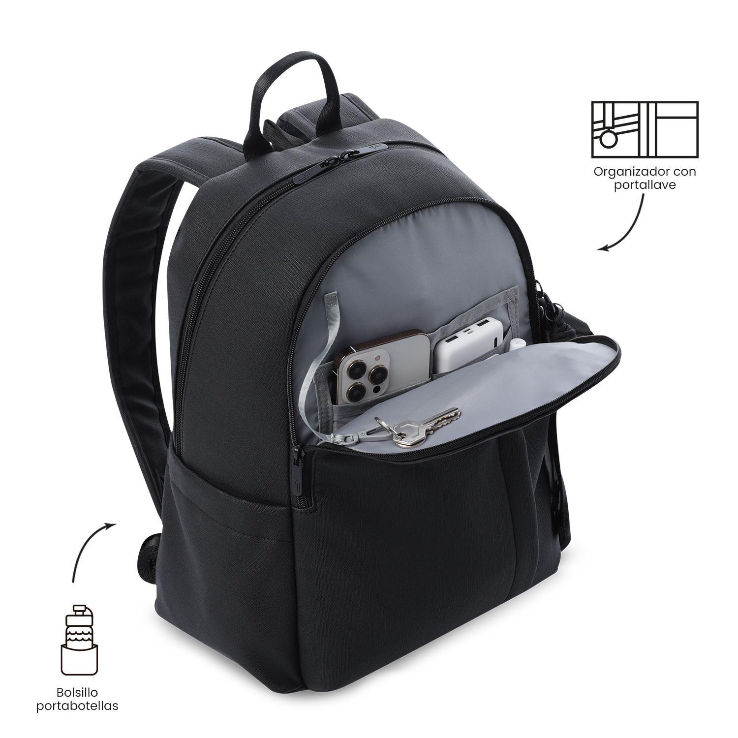 Mochila Ejecutiva Porta Pc 14  Bow Negro Mujer-5