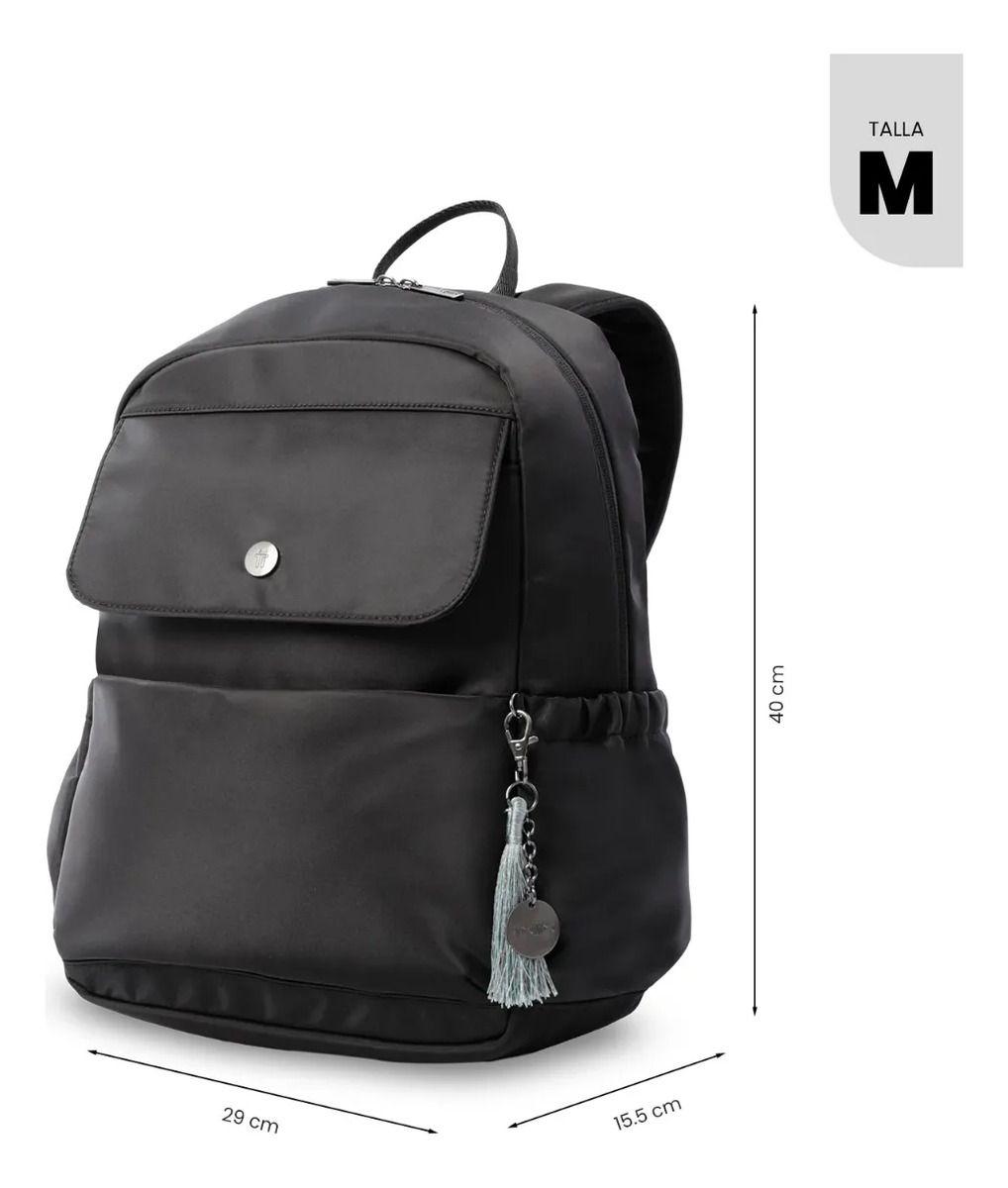 Mochila Universitario Corneana Porta Pc 14  Negro Mujer-2