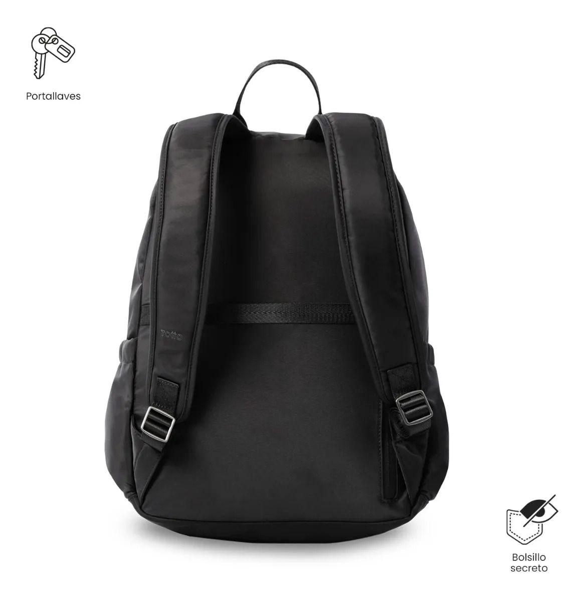 Mochila Universitario Corneana Porta Pc 14  Negro Mujer-3