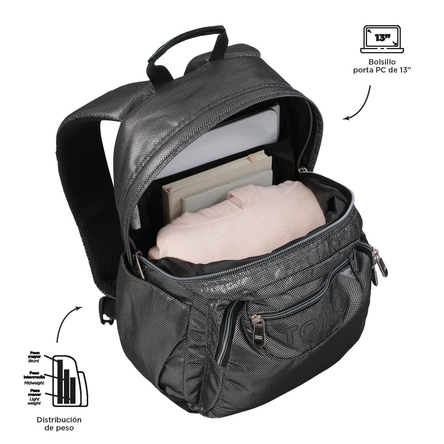 Mochila Escolar Totto Gommel Gris-3