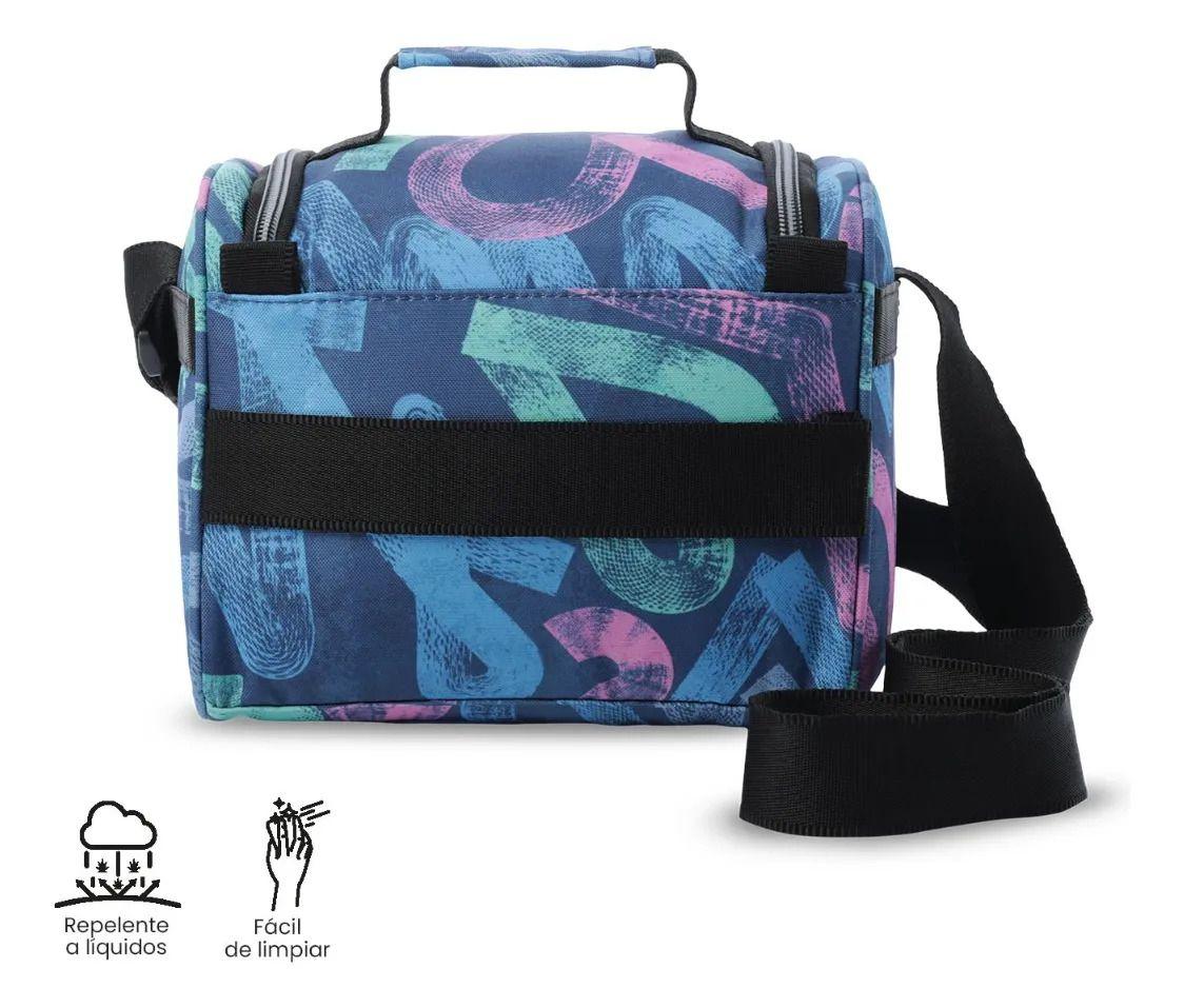 Lonchera Térmica Para Mujer Pizarra Mediano Azul-3