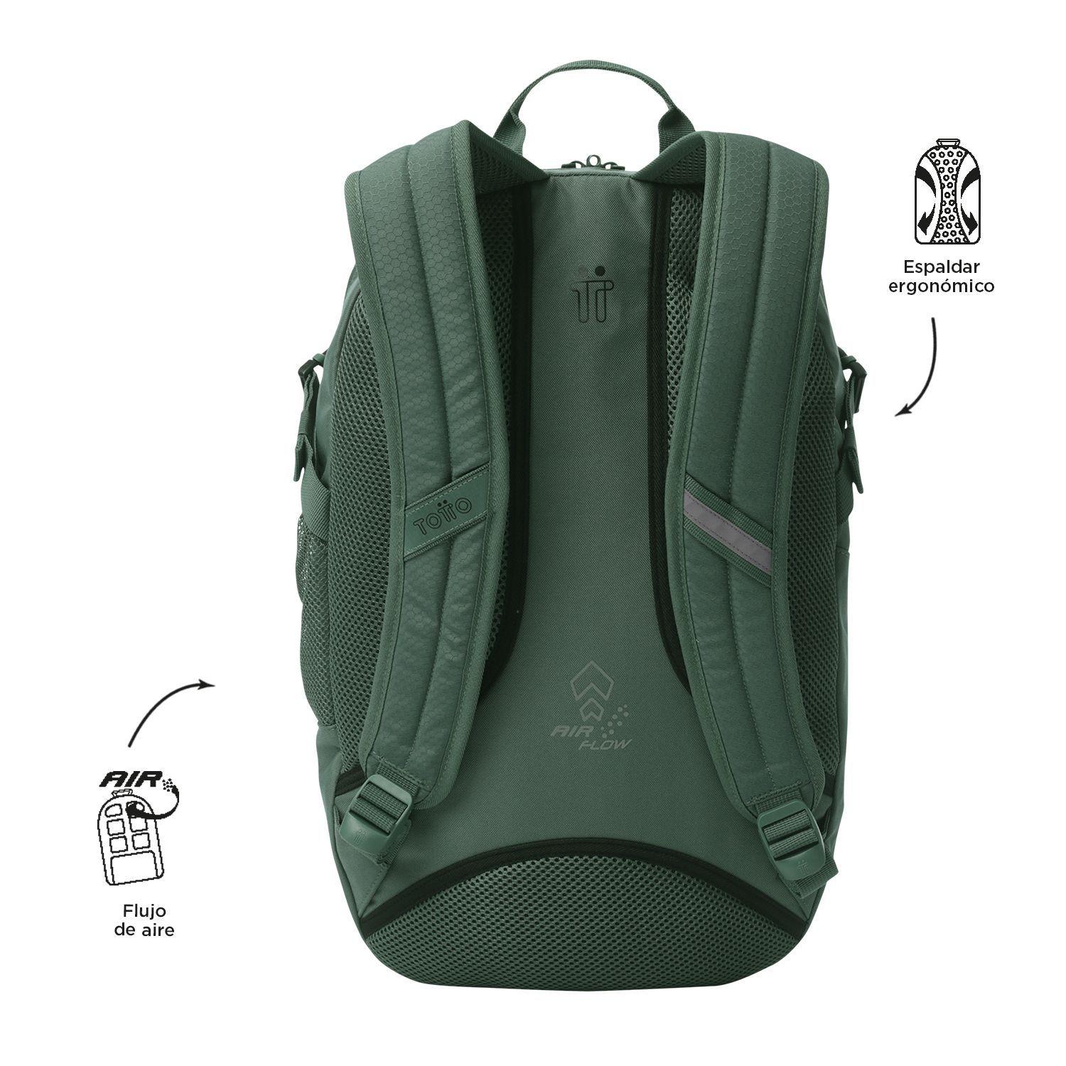Mochila Juvenil Deportto Notebook 14" Verde Para Hombre Totto-4