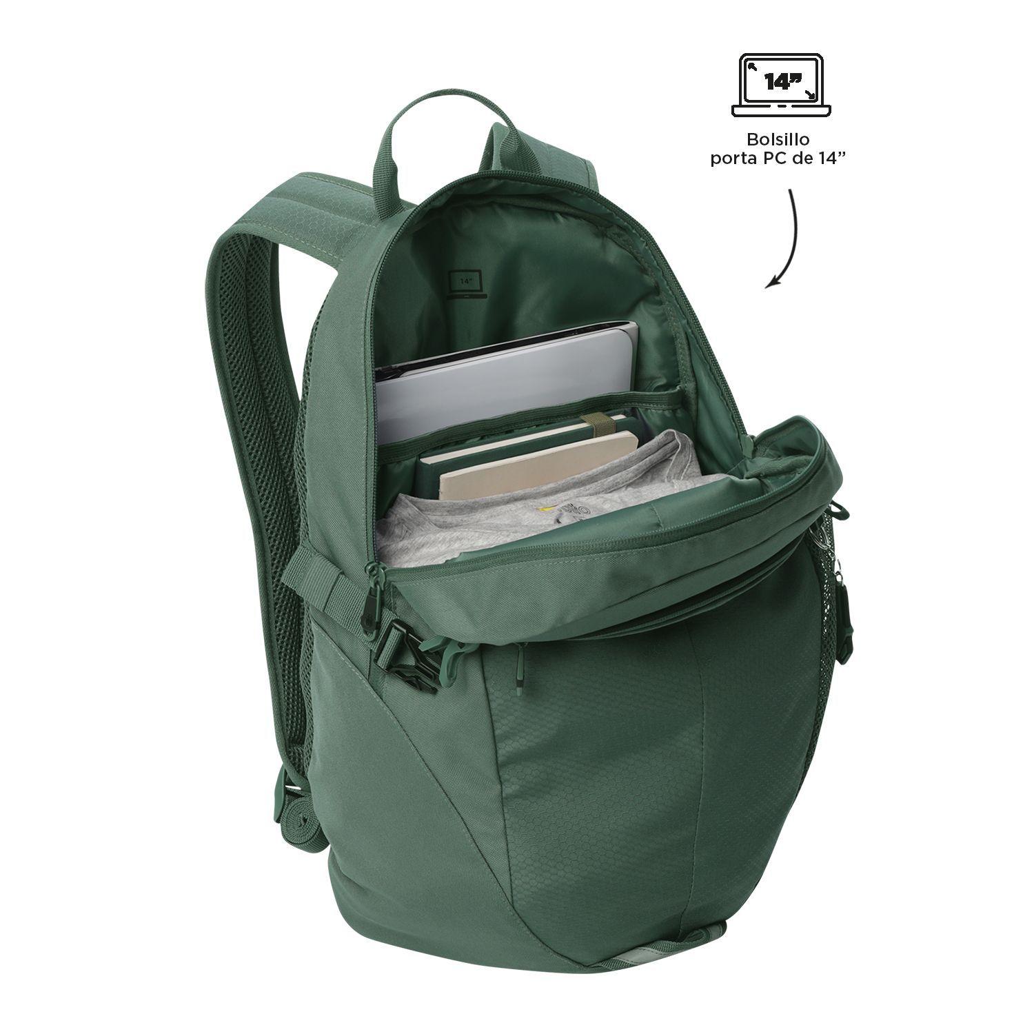 Mochila Juvenil Deportto Notebook 14" Verde Para Hombre Totto-5