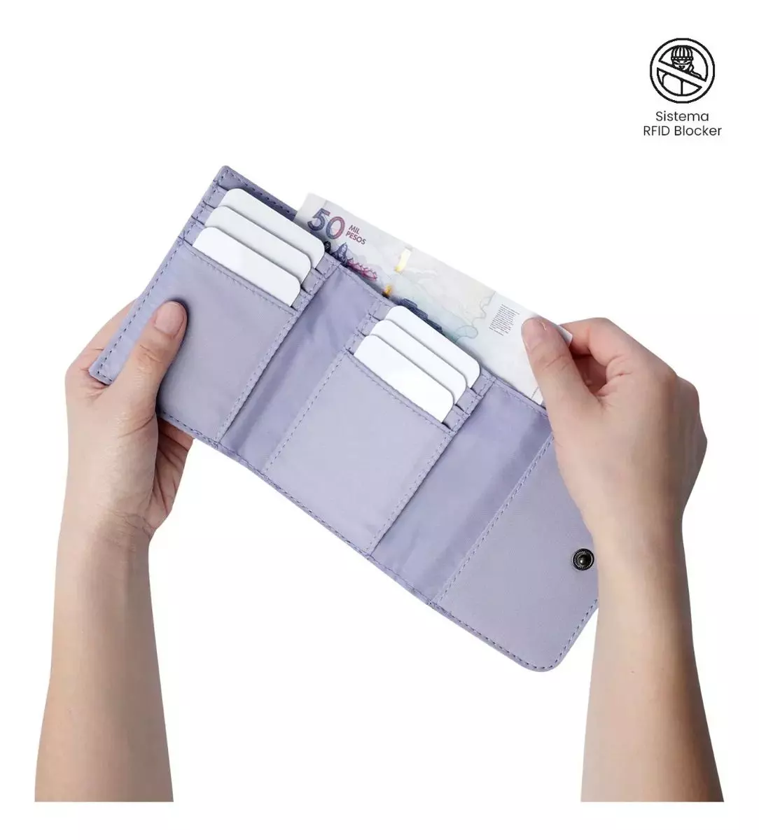Billetera Roxanne Con Rfid Blocker Morada-2