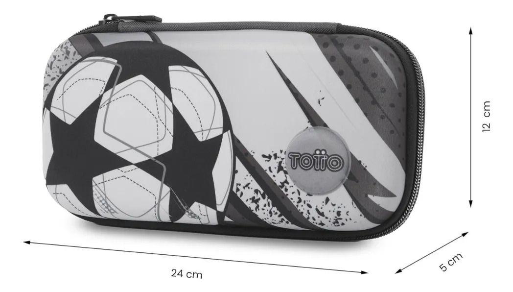 Estuche Escolar Mediana Para Niño Champion Gris-1