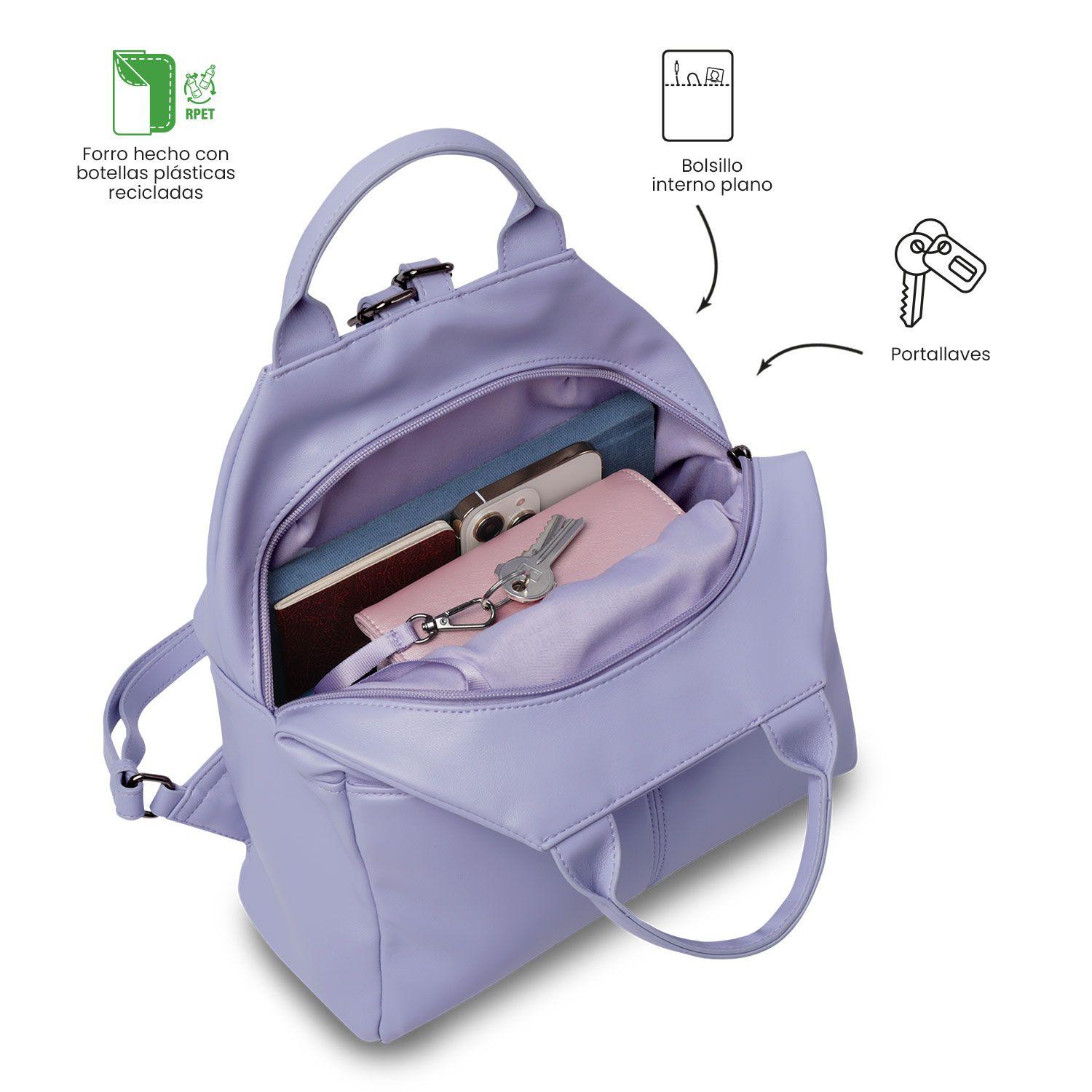 Bolso Universitario Style 1 Morado Mujer Totto-4