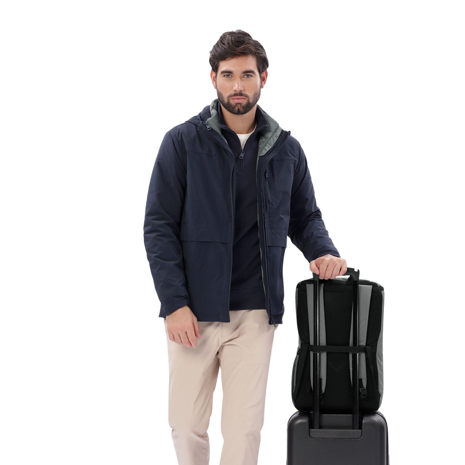 Mochila Ejecutivo Porta PC 15" Rap Gris Hombre-5