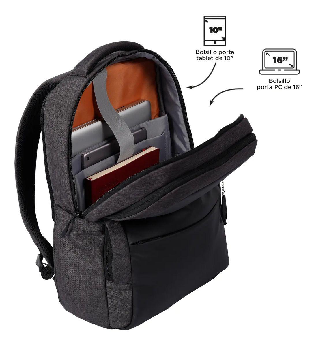 Mochila Ejecutivo Notebook 16  Dallas Negra Hombre Totto-5
