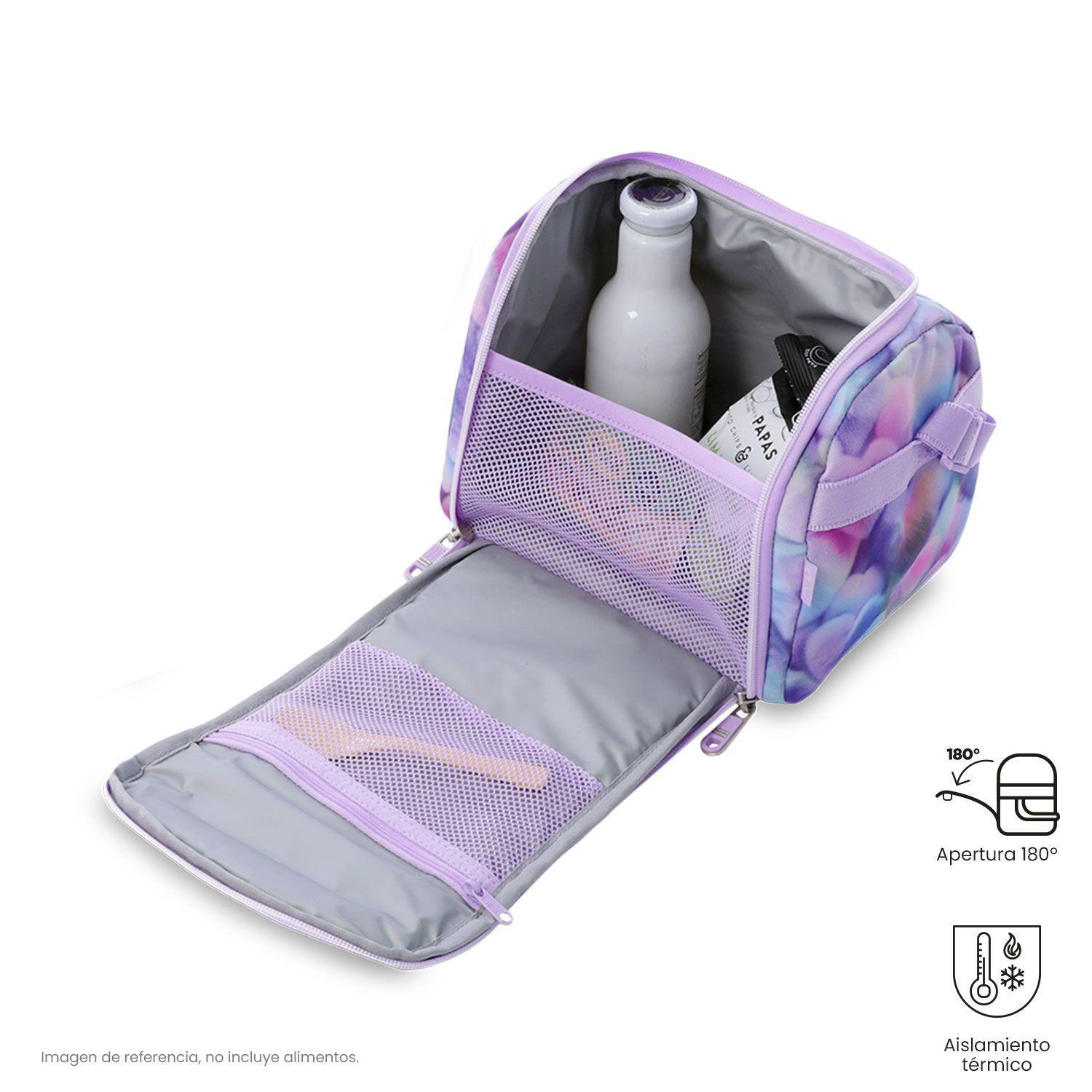Lonchera Térmica Mujer Resaltador Grande Morada Totto-2