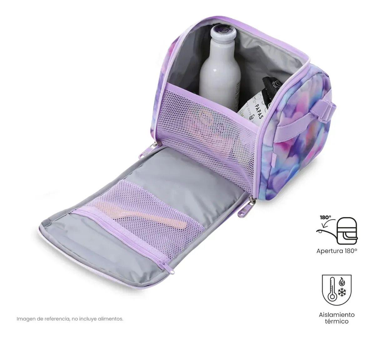 Lonchera Térmica Para Mujer Resaltador Grande Morada-2