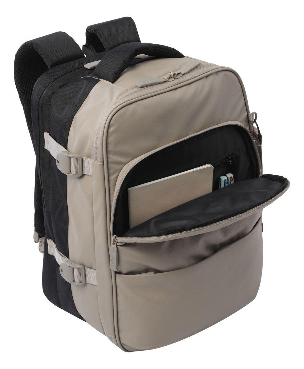 Mochila Totto City M Beige Viaje Cabina Notebook 16"-3