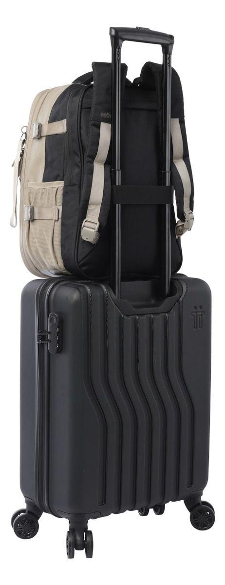 Mochila Totto City M Beige Viaje Cabina Notebook 16"-4