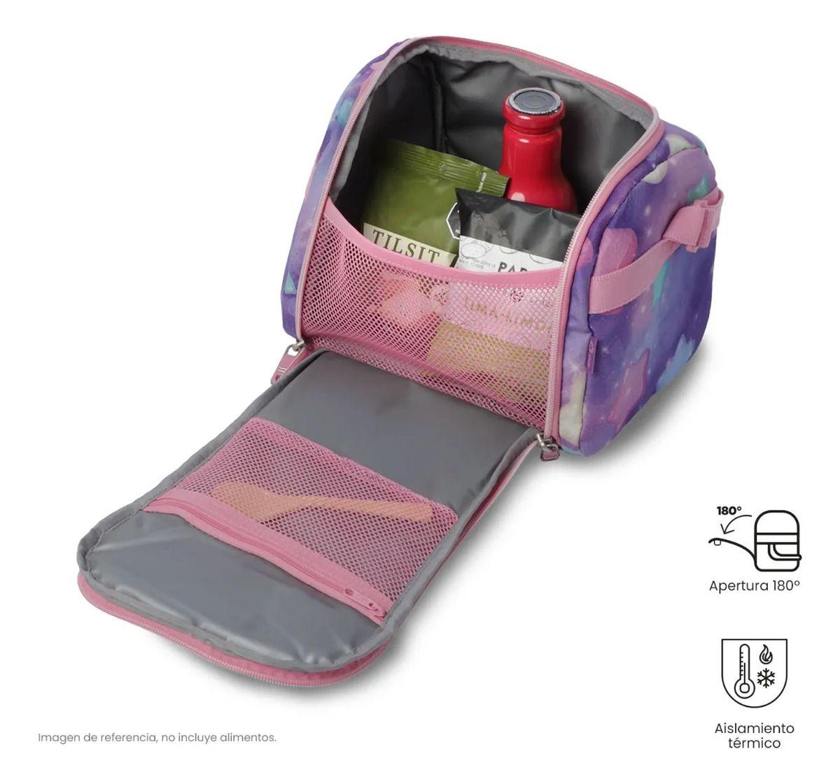 Lonchera Térmica Para Mujer Resaltador Grande Rosada-2