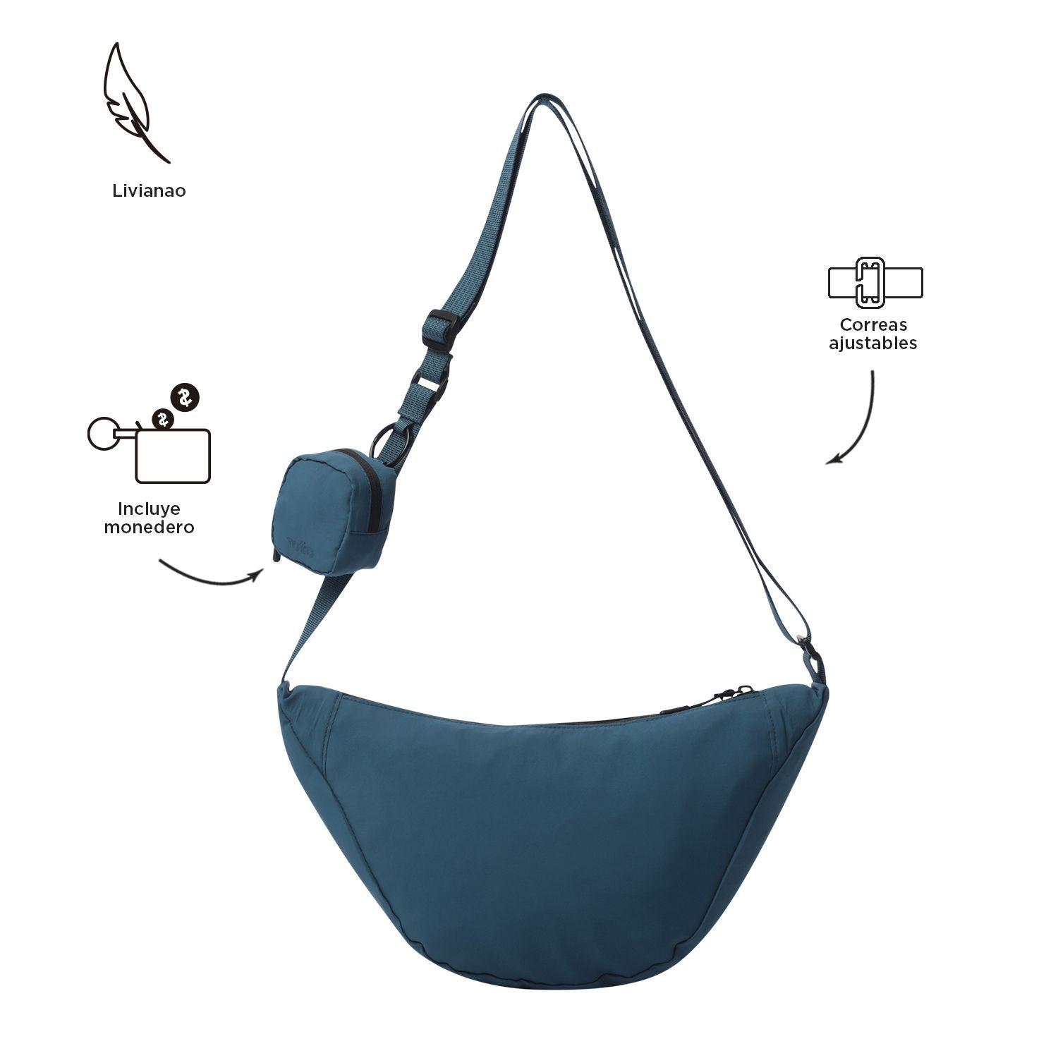 Cartera Bandolera Pequeña Rowan Crossbody Azul Para MujerTotto-2