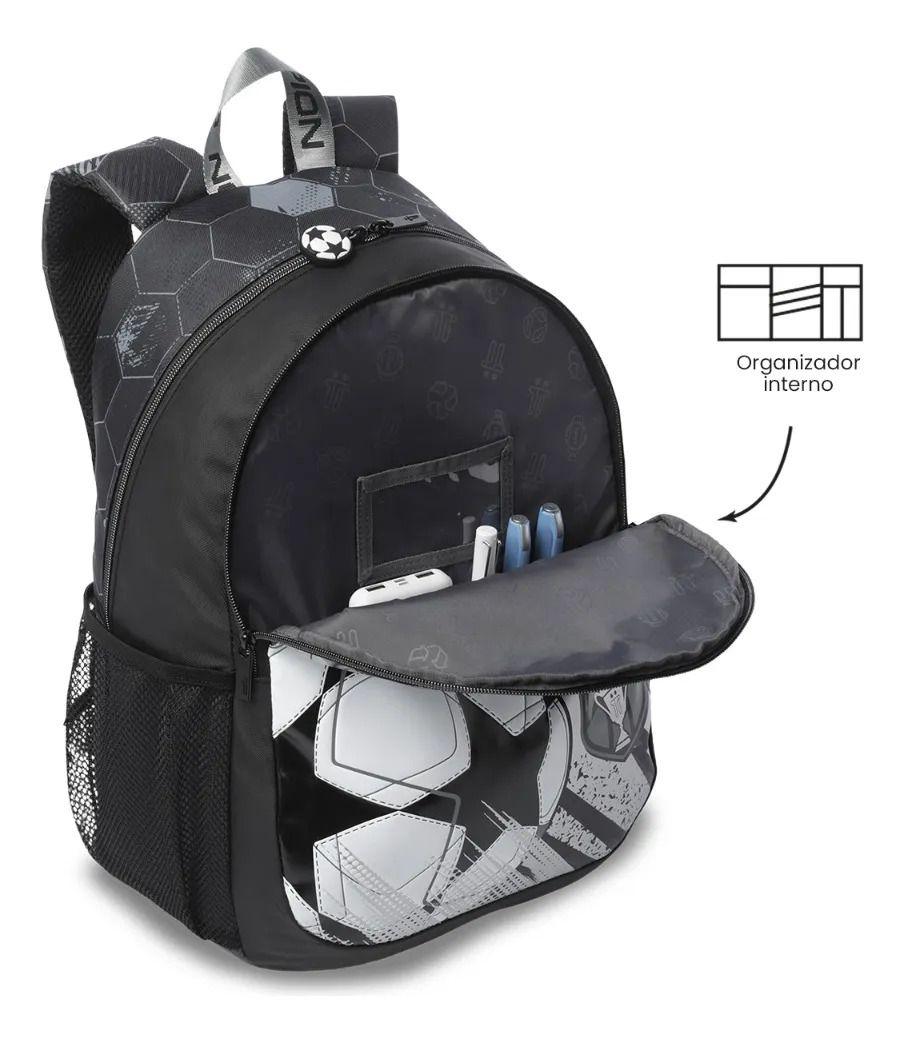 Mochila Escolar Totto Para Niño Champion Grande  Gris-5