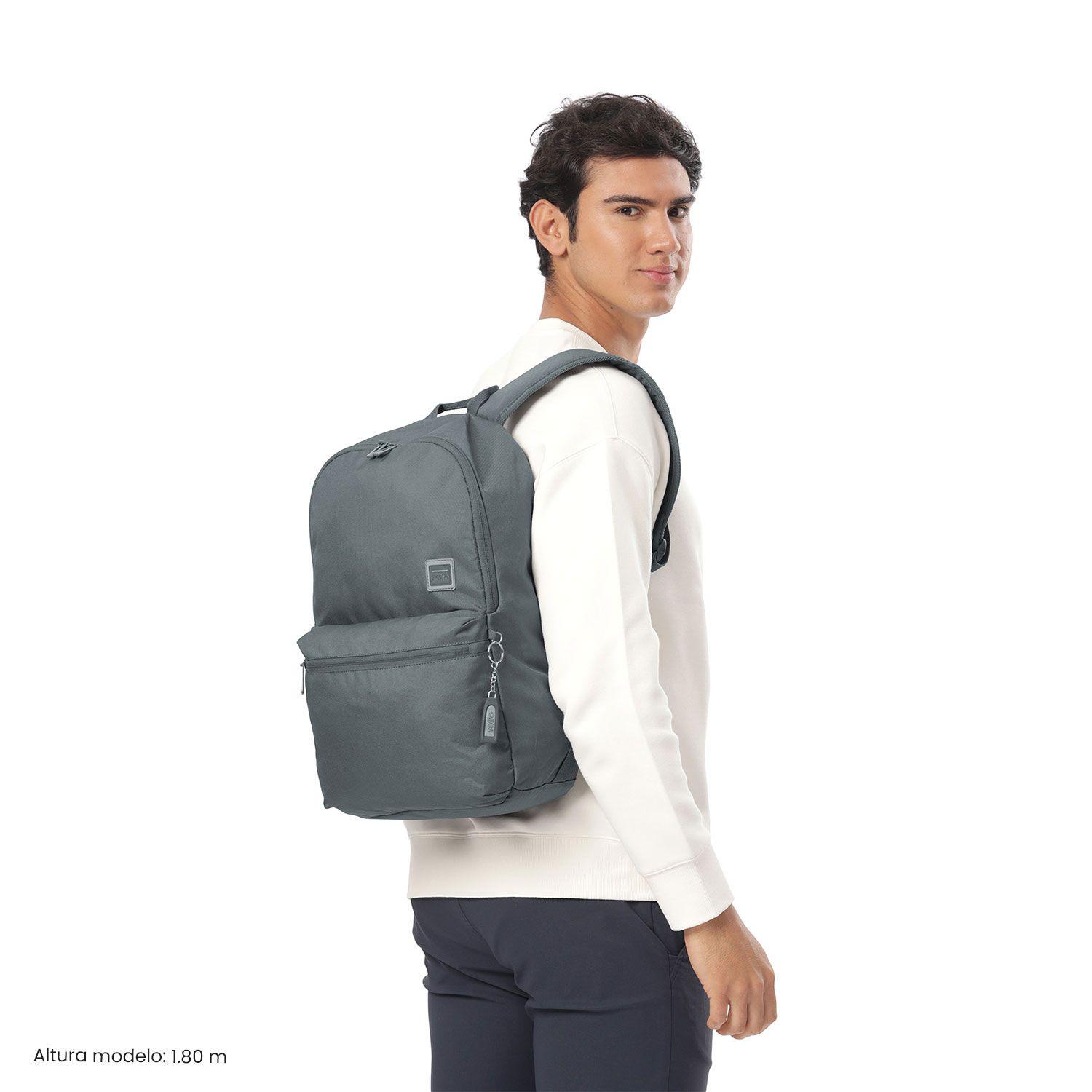 Mochila Universitaria Dragonar Porta Notebook 15" Gris-1