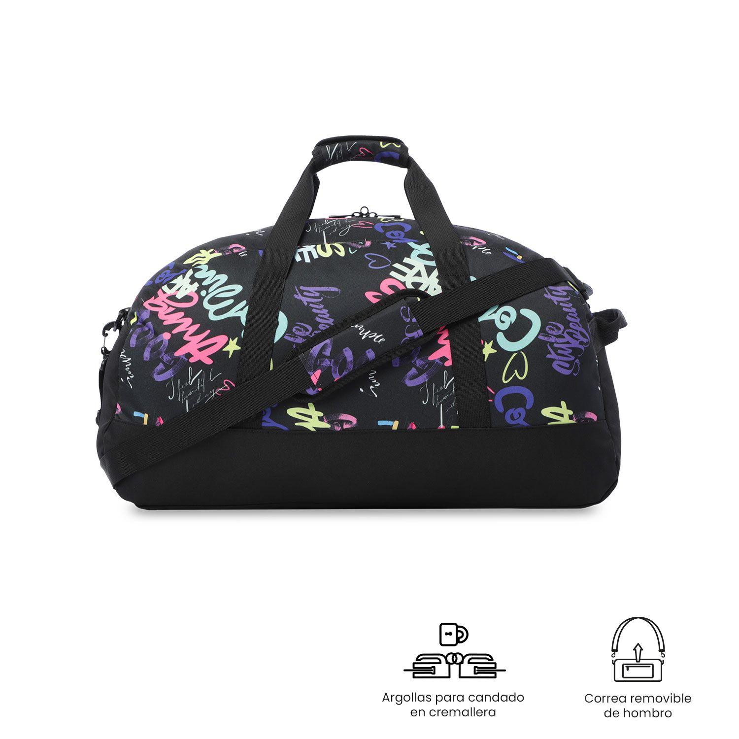 Bolso Deportivo De Viaje Active Grande Color Negro-5
