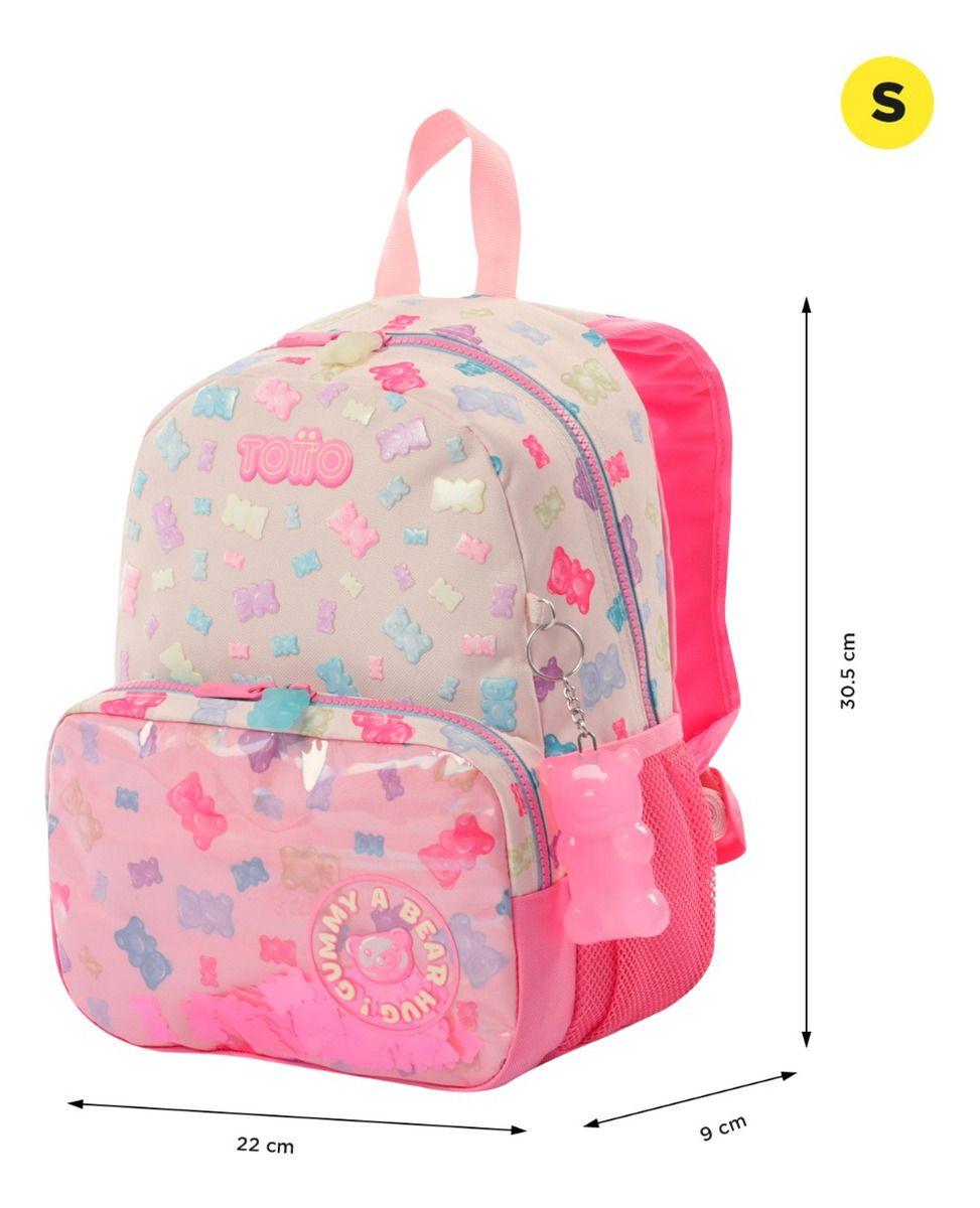Mochila Escolar Infantil Totto Classic Gummy Bear 7L Niña S-2