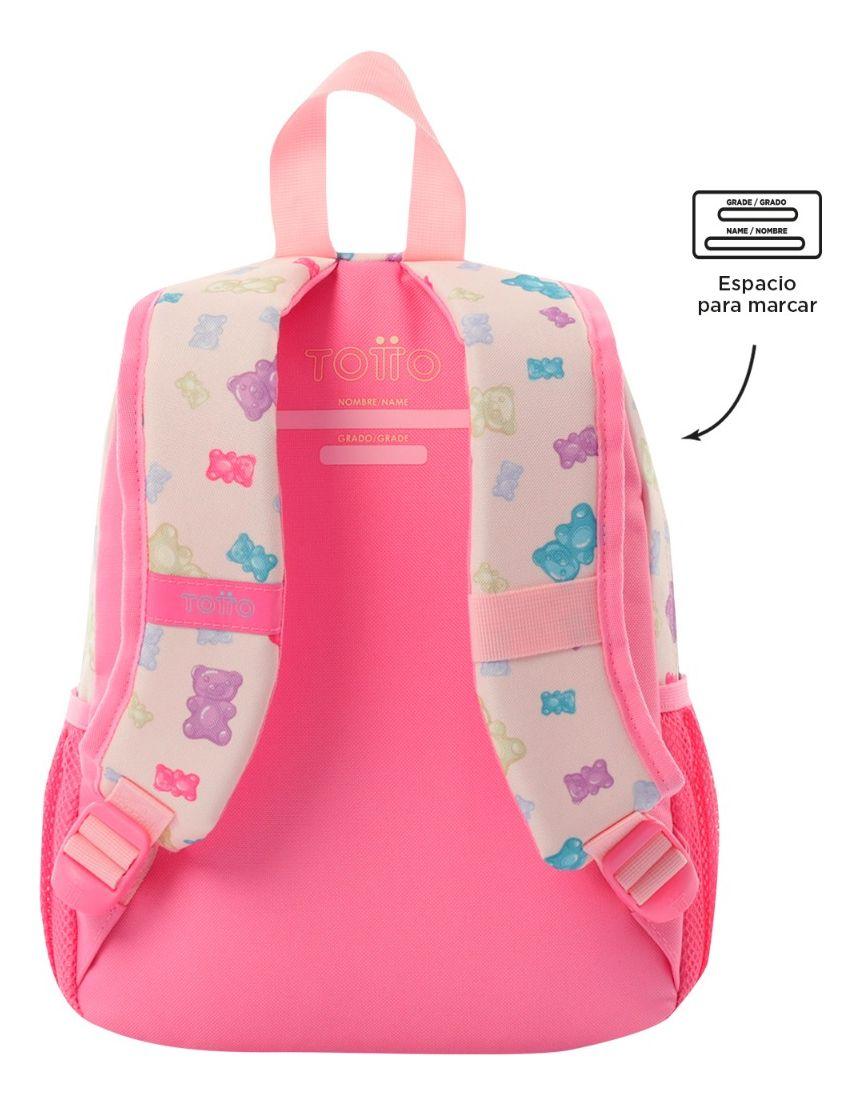 Mochila Escolar Infantil Totto Classic Gummy Bear 7L Niña S-3