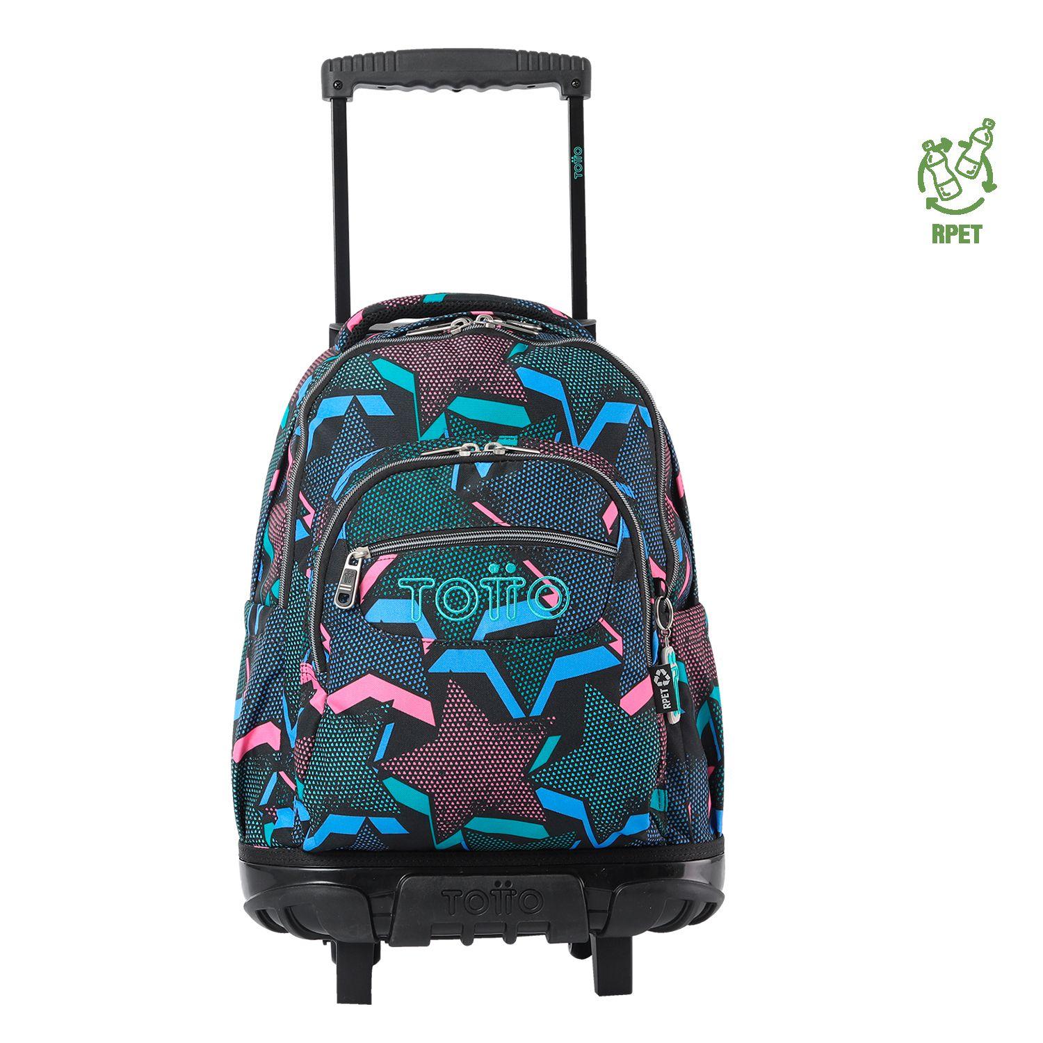 Mochila Con Ruedas Niña Bomper Renglon Negro Lety Black-0