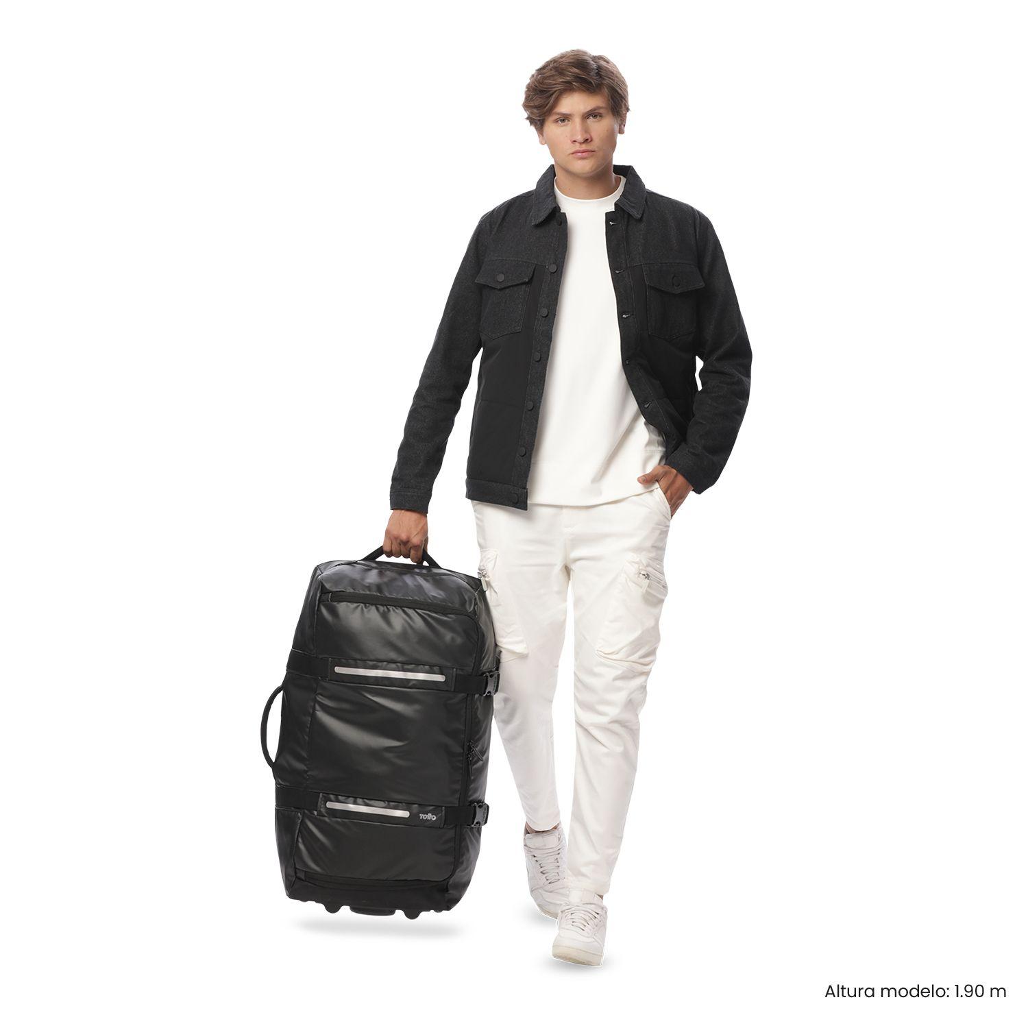 Maleta de Viaje Mediana Green Code Negra Totto-2