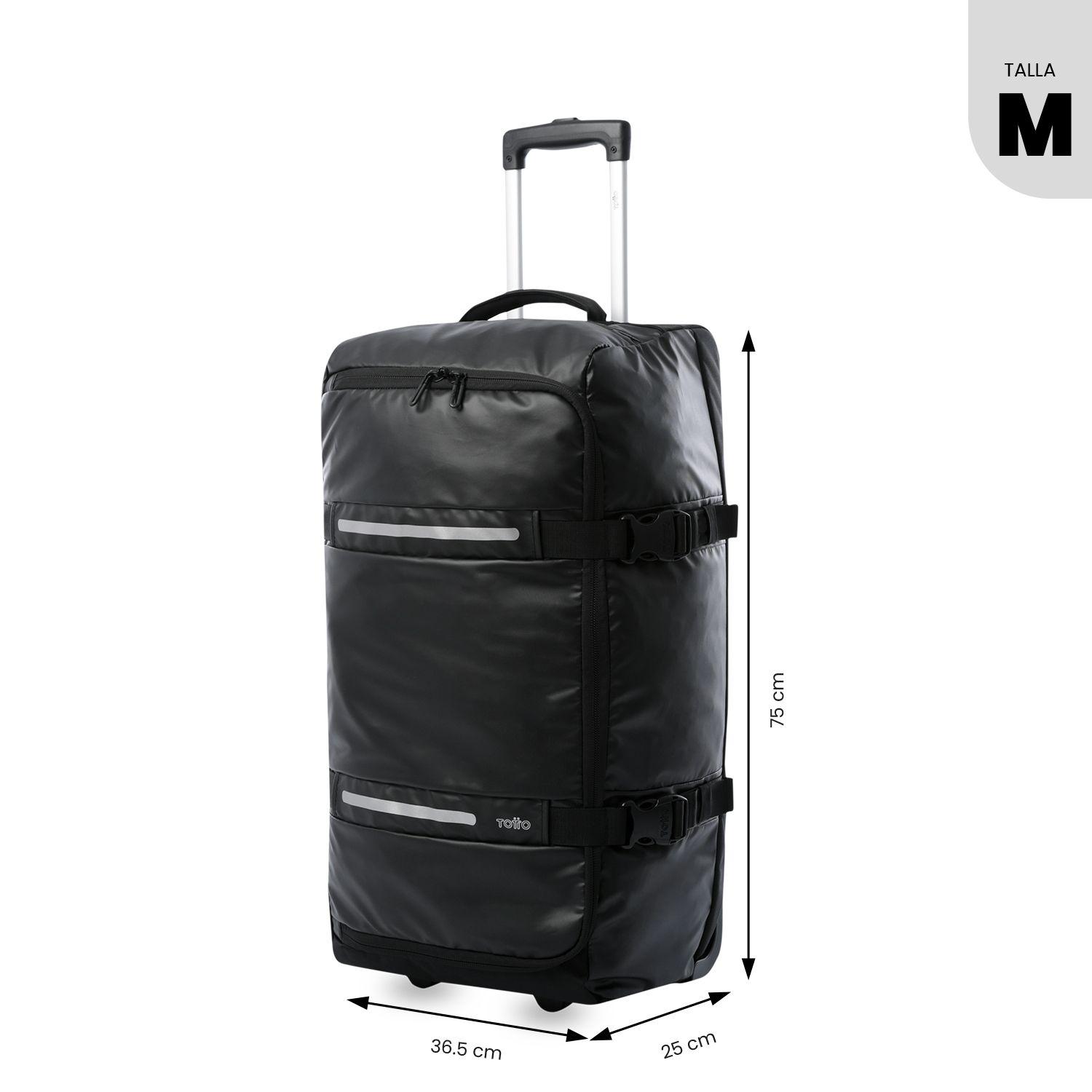 Maleta de Viaje Mediana Green Code Negra Totto-3