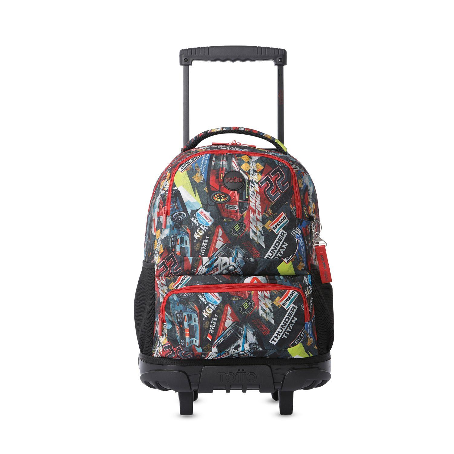 Mochila para Niño con ruedas Skl Grande Rojo-0