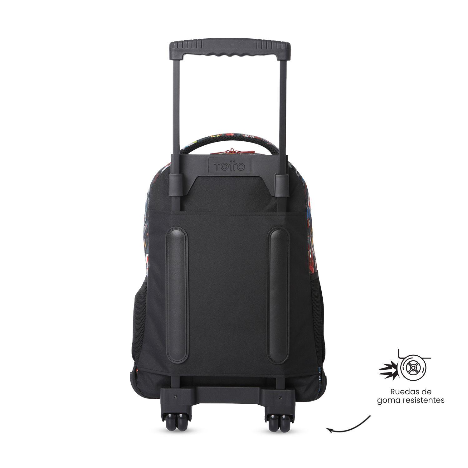 Mochila para Niño con ruedas Skl Grande Rojo-3