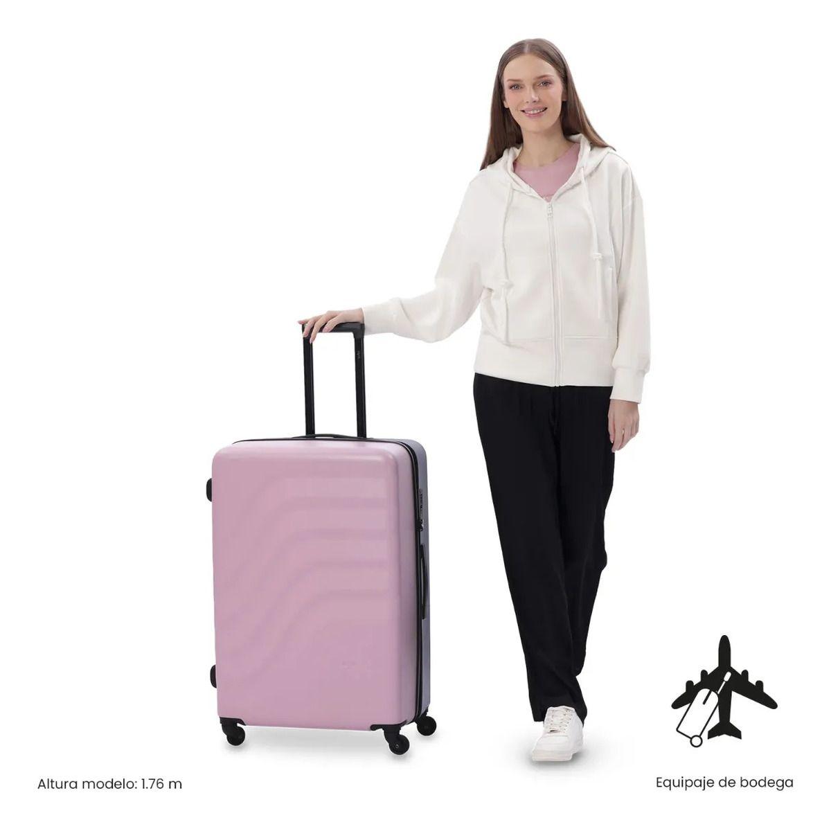 Maleta De Viaje Grande 23 Kilos 360 Bazy Morada-1