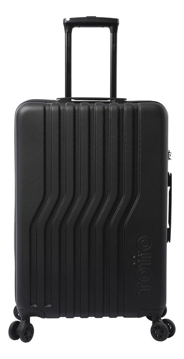 Maleta Totto Nomad Negra Mediana Ruedas 360° Moderna y Funcional-2