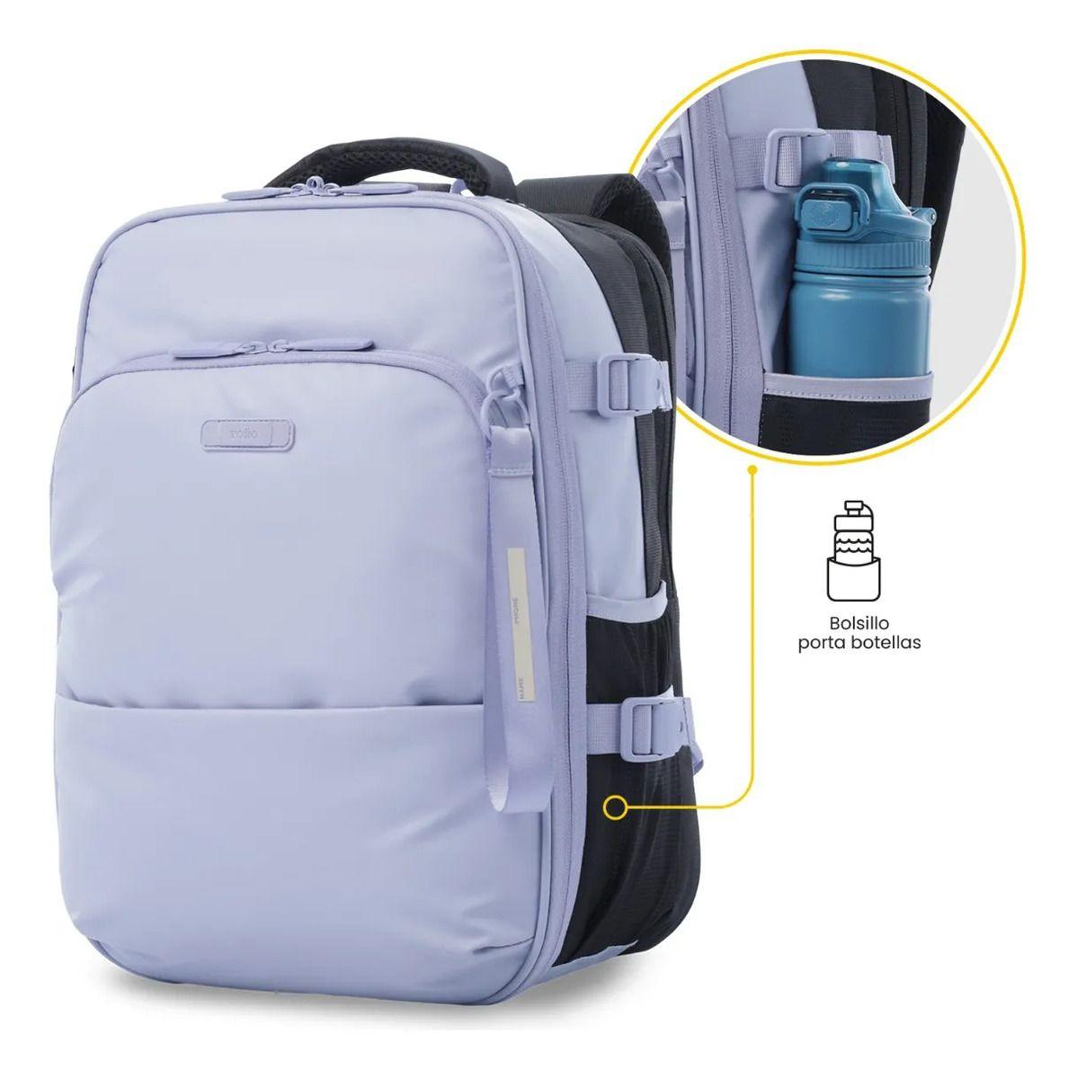 Mochila Multifuncional De Viaje Mediano Trip Morado-3