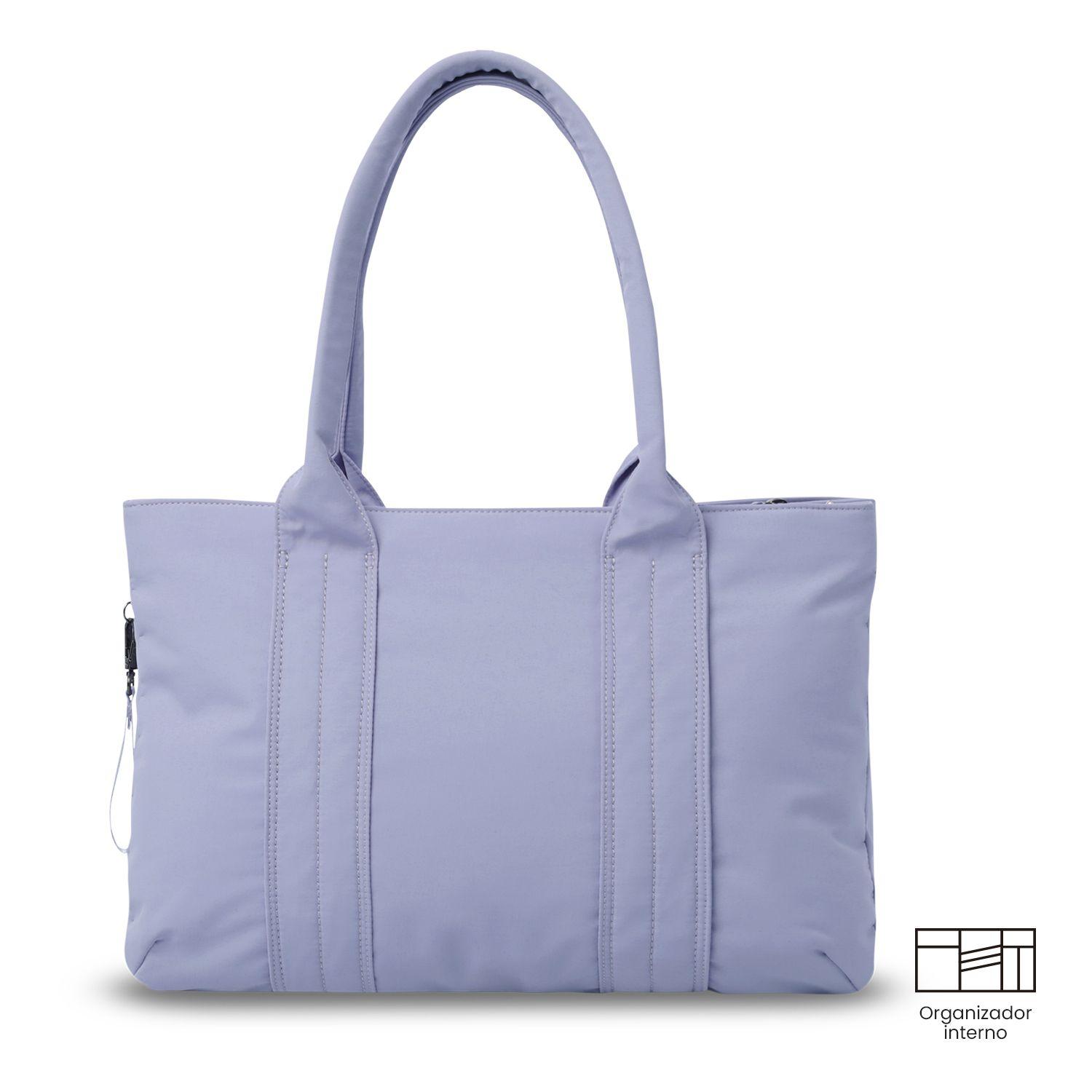 Cartera Tote Bag Grande Mujer Sicilia Porta Notebook 16" Morado Totto-3