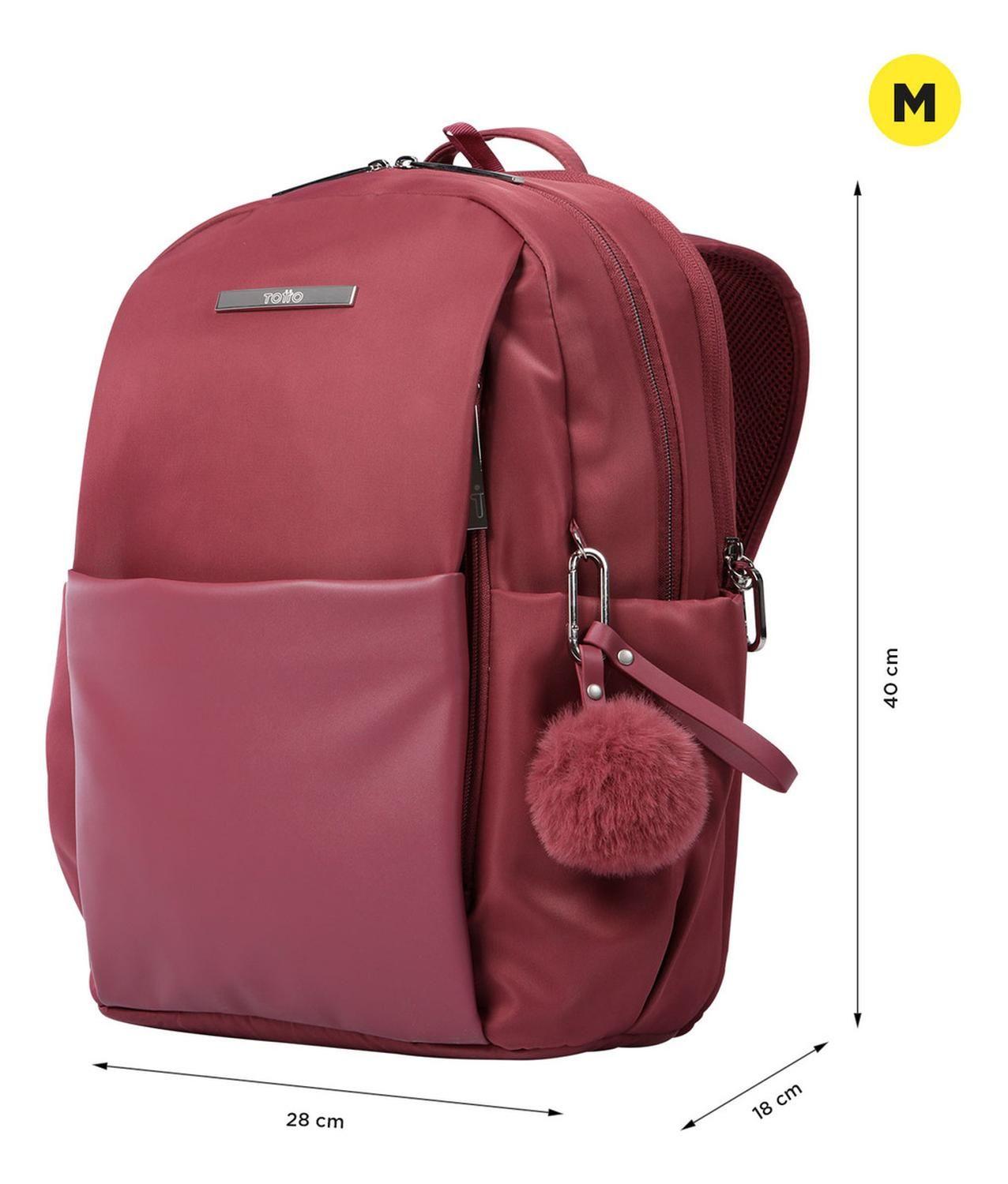 Mochila Ejecutiva Mujer Totto Adelaide 1 2.0 Deco Rose-1