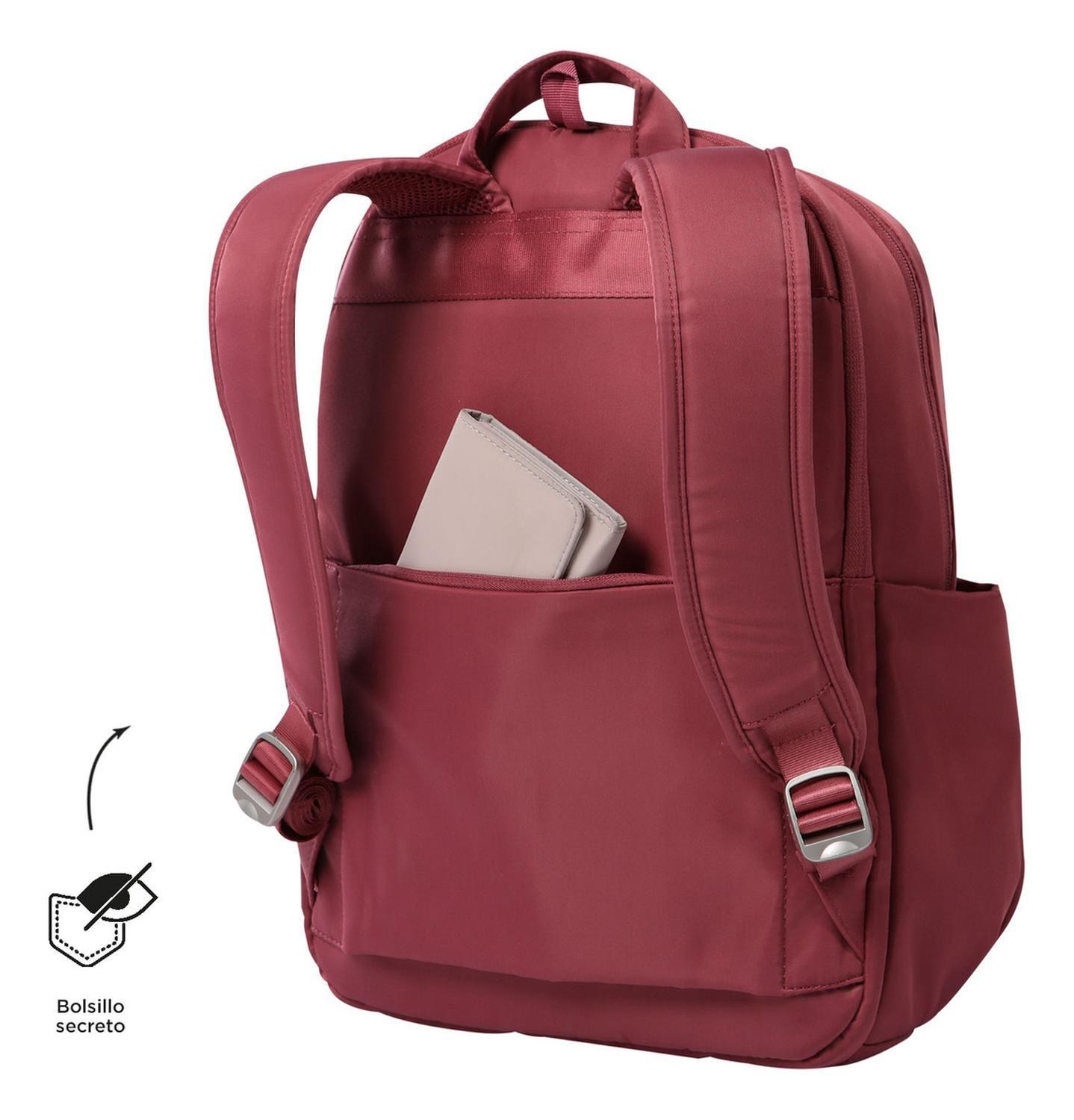 Mochila Ejecutiva Mujer Totto Adelaide 1 2.0 Deco Rose-5