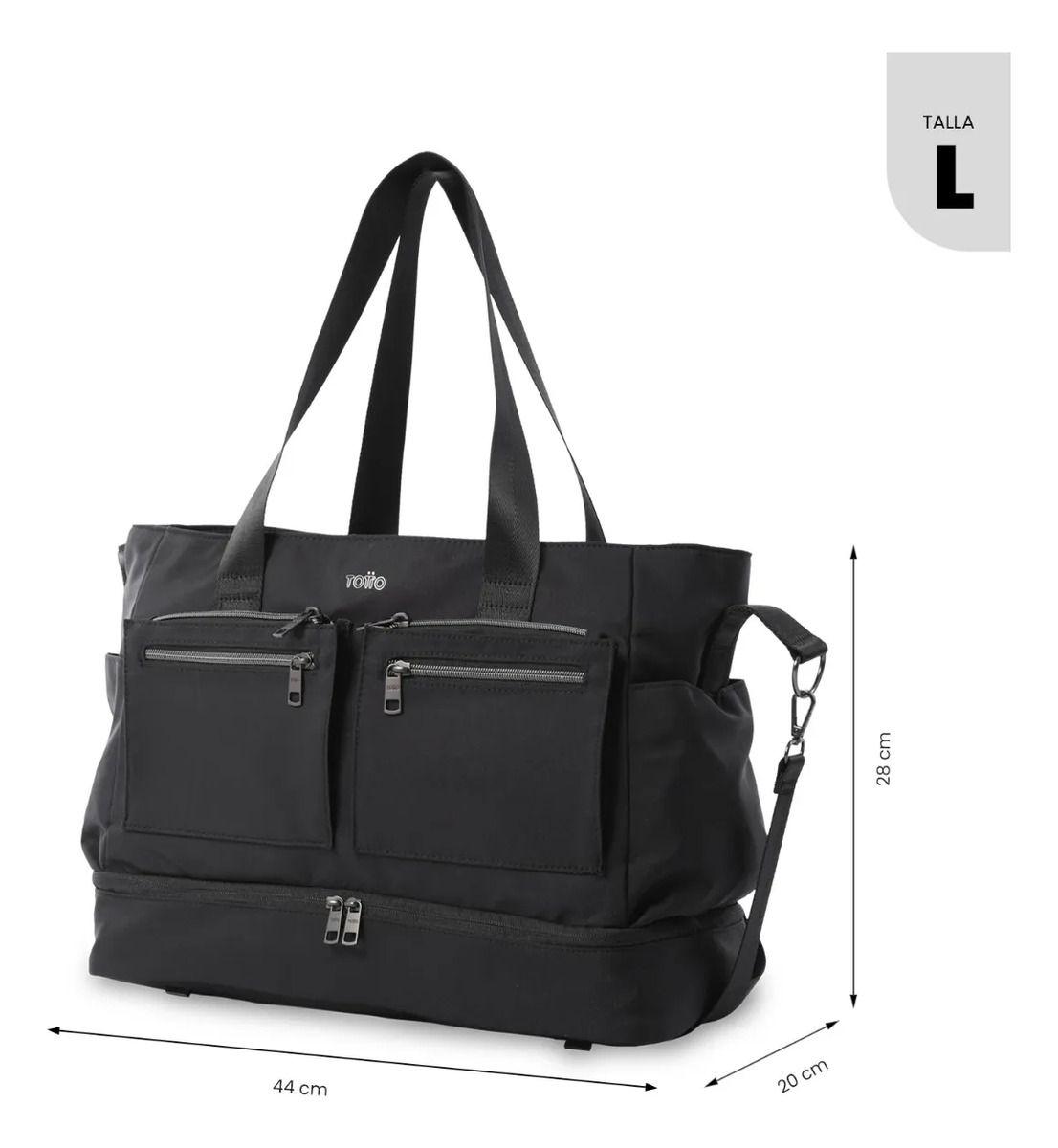 Bolso Para Mujer Maxi Tote Grande Porta Pc 16  Negro-2