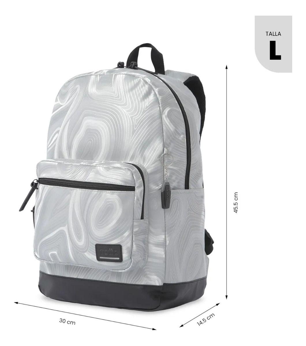 Mochila Universitario  Tocax Porta Pc 14  Gris-2