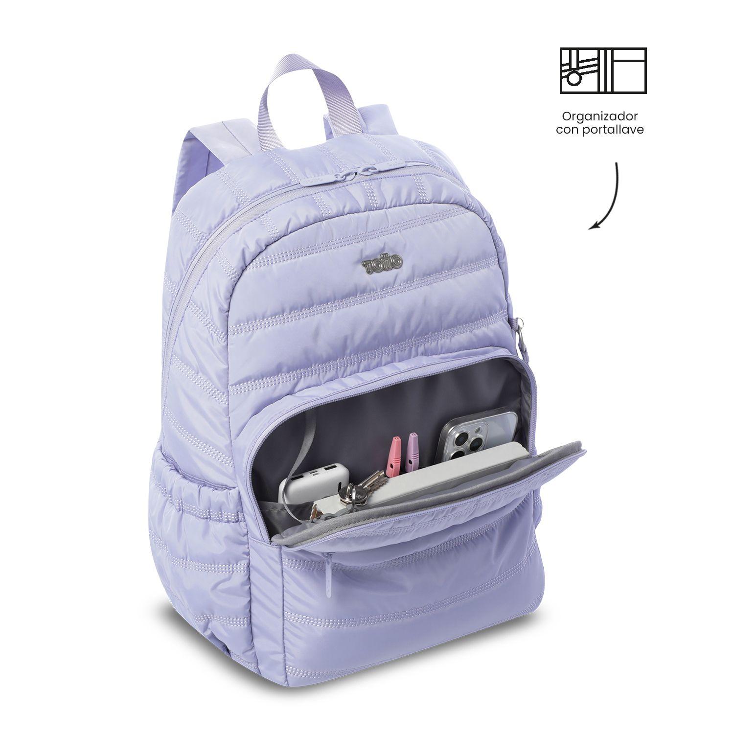 Mochila Universitario Moxi Porta PC 15" Morado -5