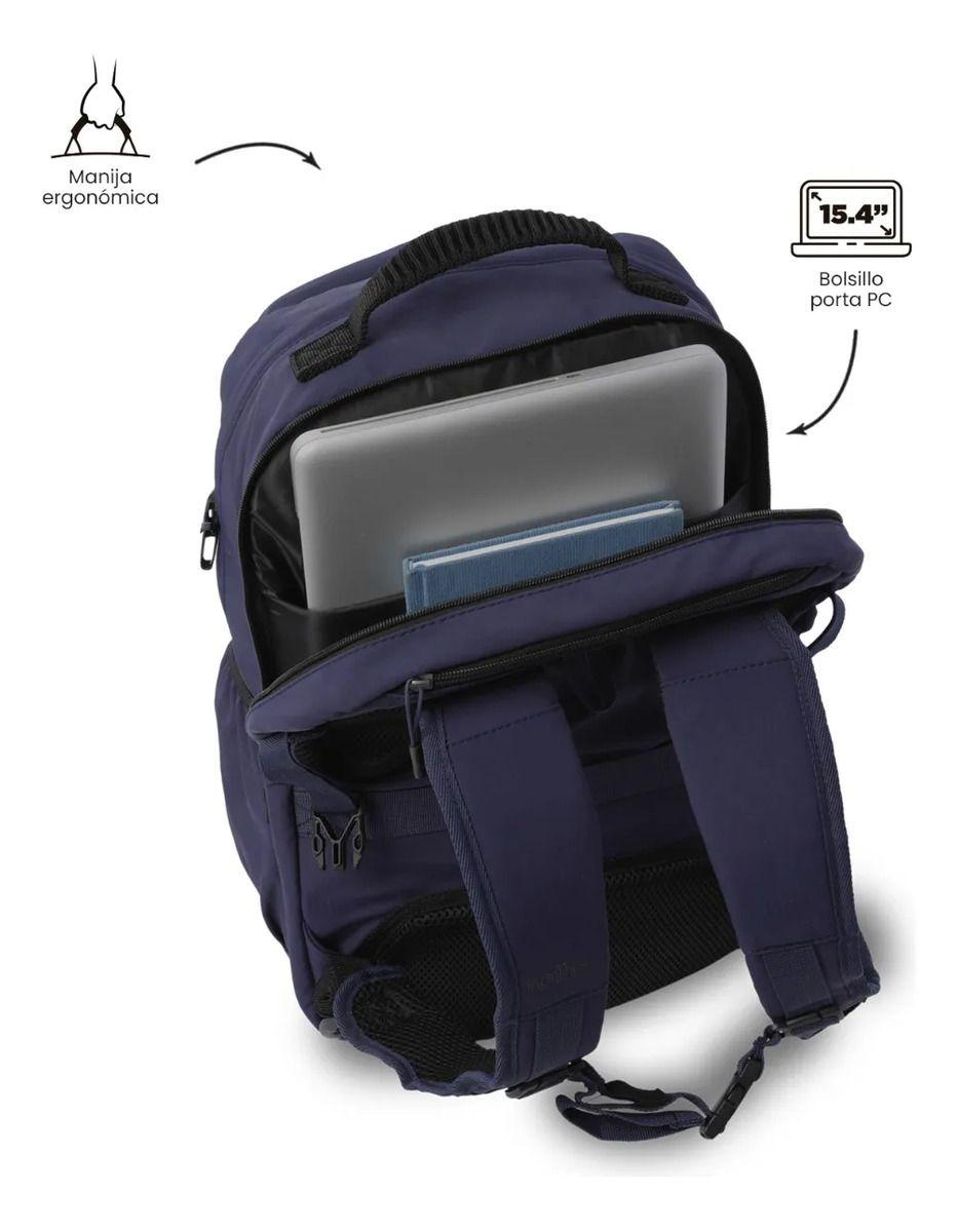 Mochila Universitario  Spa Porta Pc 15.4  Azul-3