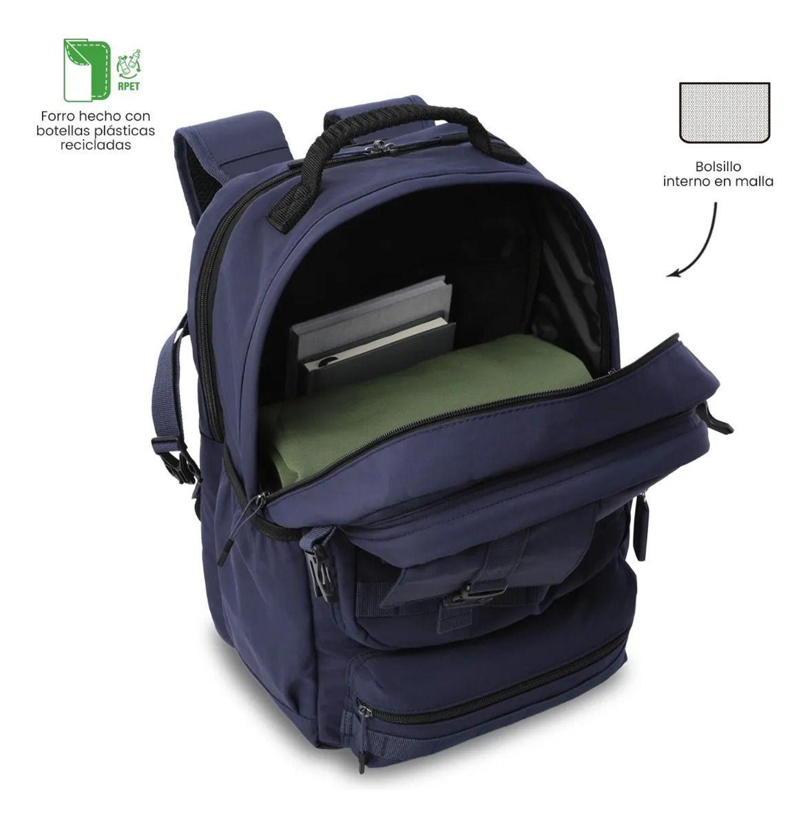 Mochila Universitario  Spa Porta Pc 15.4  Azul-4