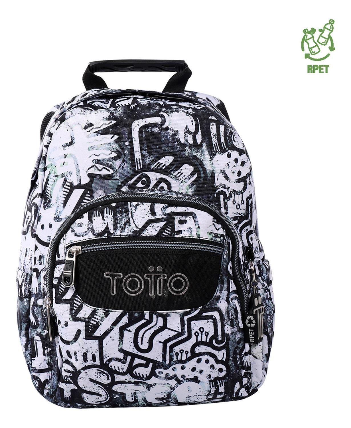 Mochila Escolar Totto Tempera Rpet Blanco Klin-0
