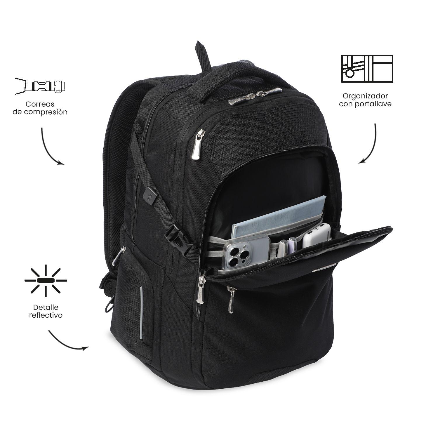 Mochila Ejecutivo Porta PC 17" Novixan Negro Hombre-5