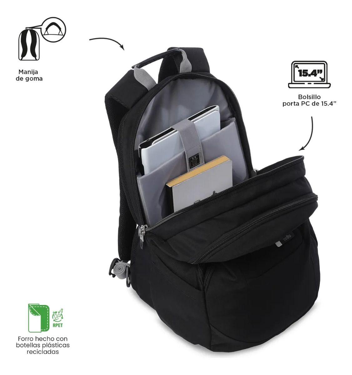 Mochila Universitario  Krimmler 3.0 Porta Pc 15.4  Negro-4