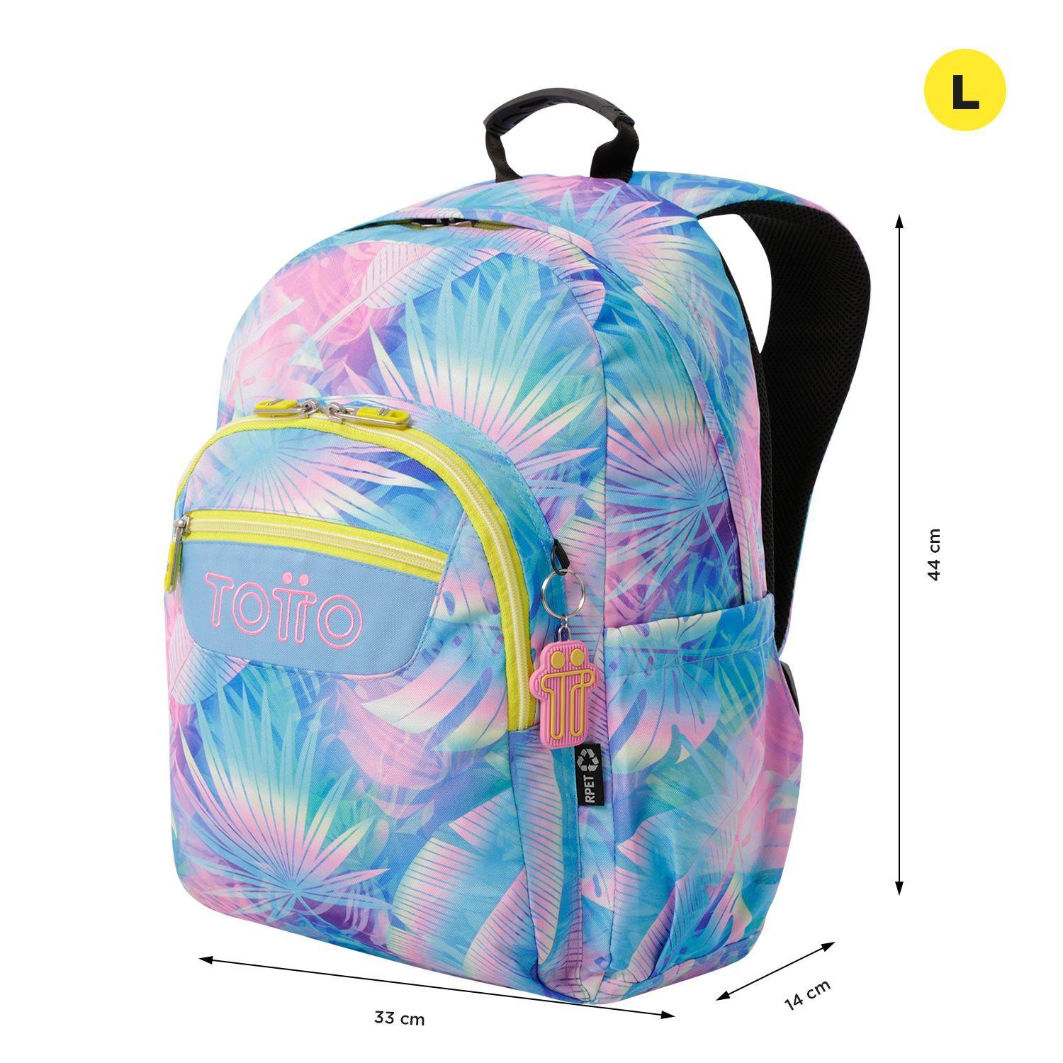 Mochila Escolar para Niña Notebook 14" Acuarela Azul Totto-2