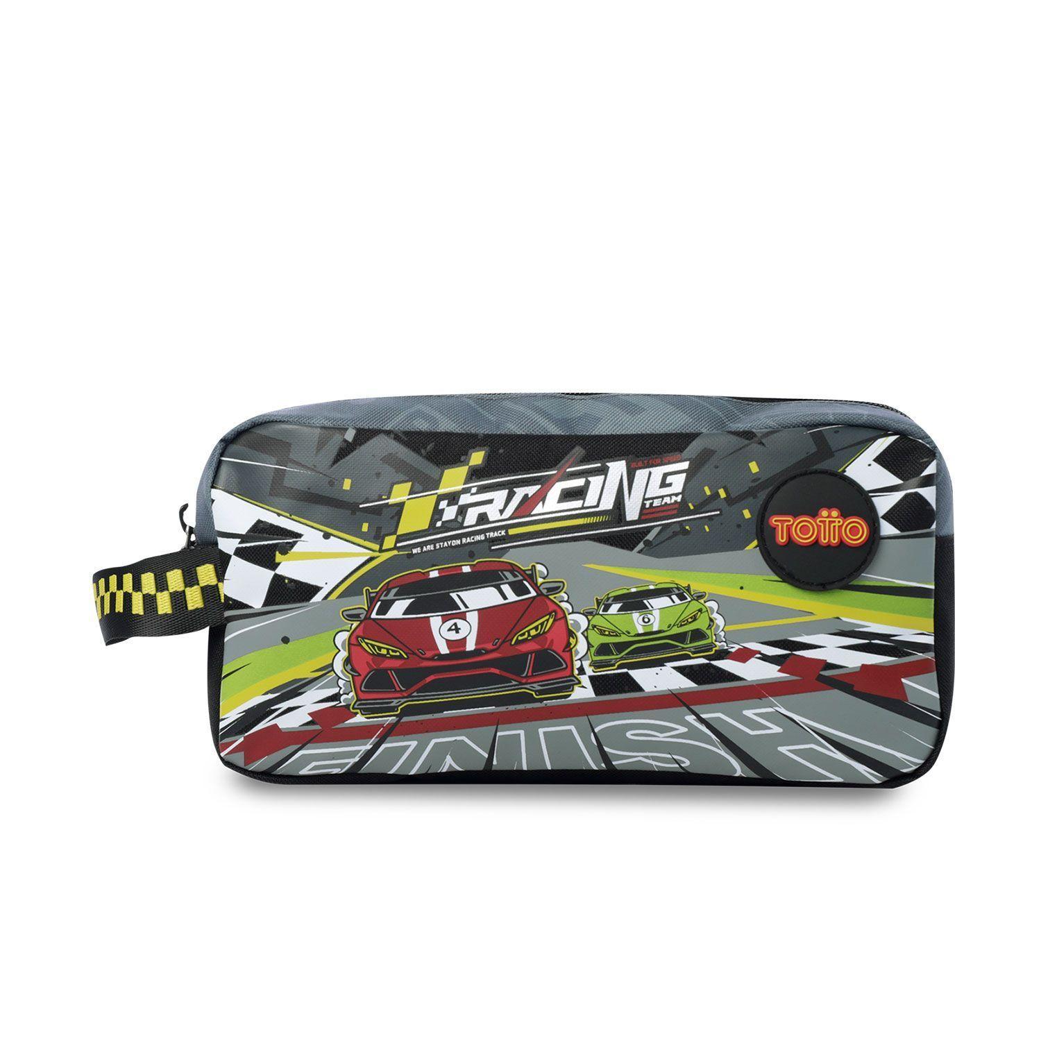 Pack Escolar Mochila Gris Grande + Lonchera + Estuche Grand Prix Totto-3