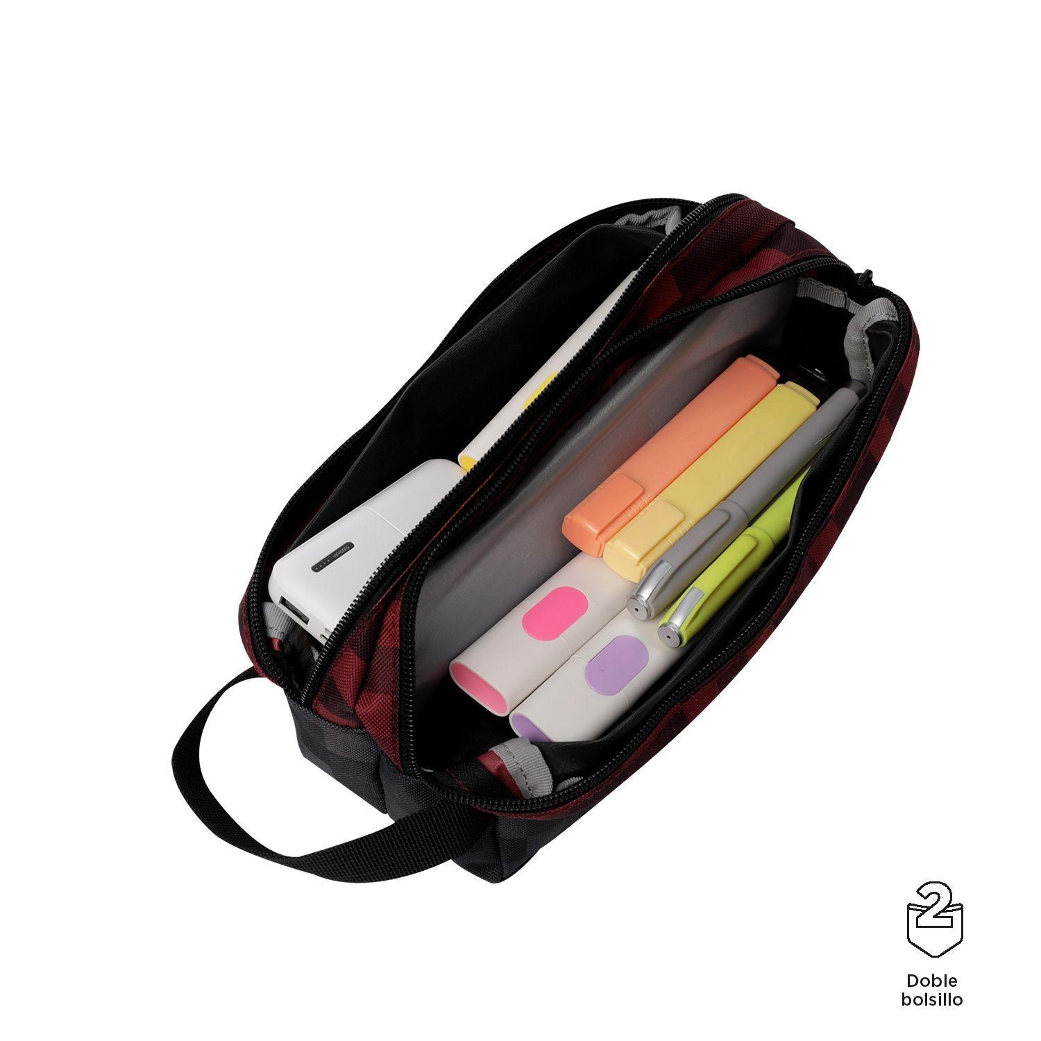 Estuche Escolar Multiuso para Niño Digibot Roja Totto-2
