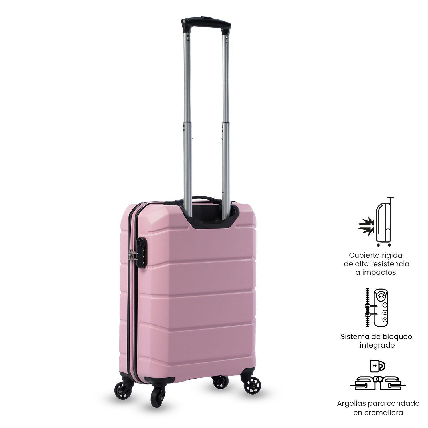 Maleta de Cabina 360 Rayatta S2 10 kilos Rosada -4
