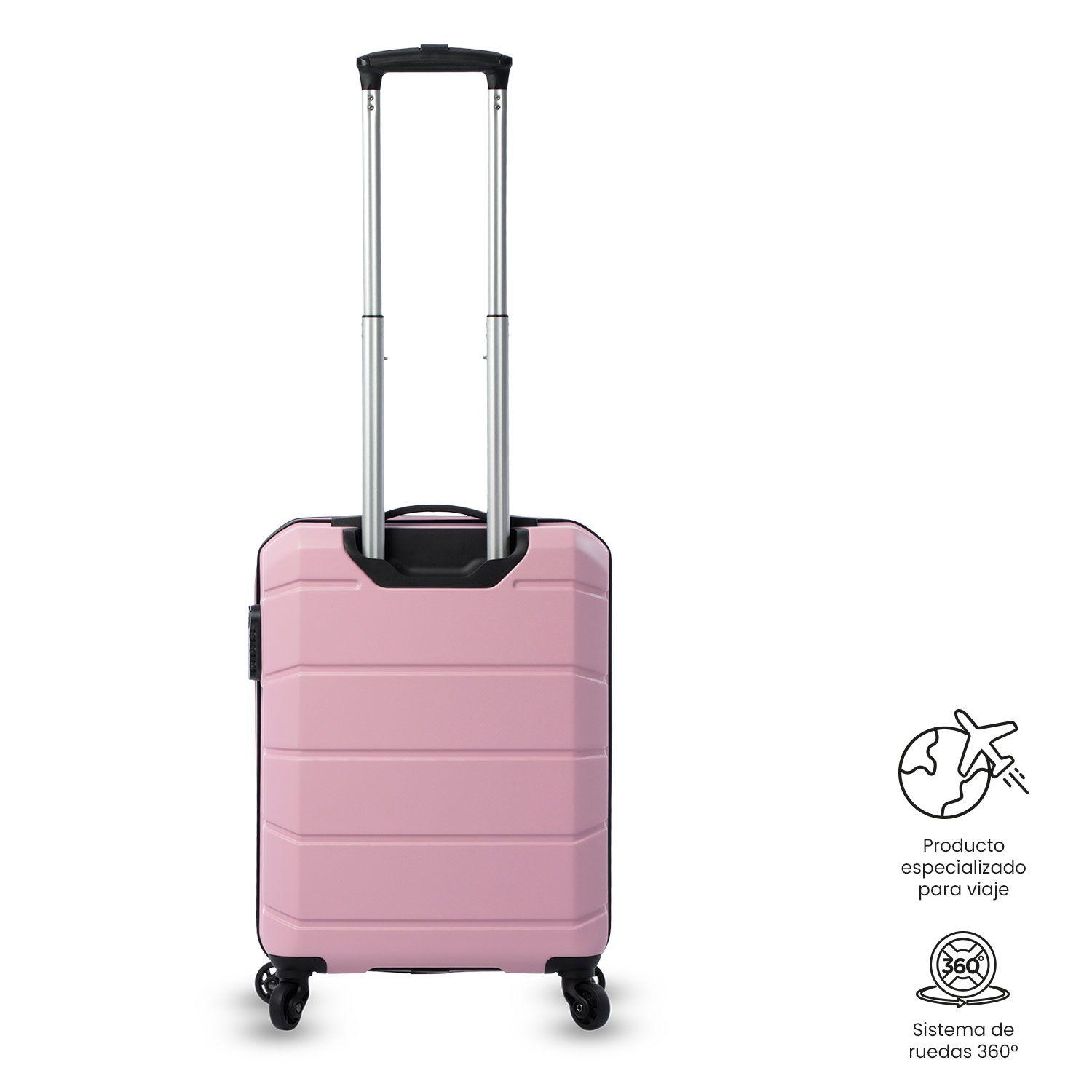 Maleta de Cabina 360 Rayatta S2 10 kilos Rosada -5