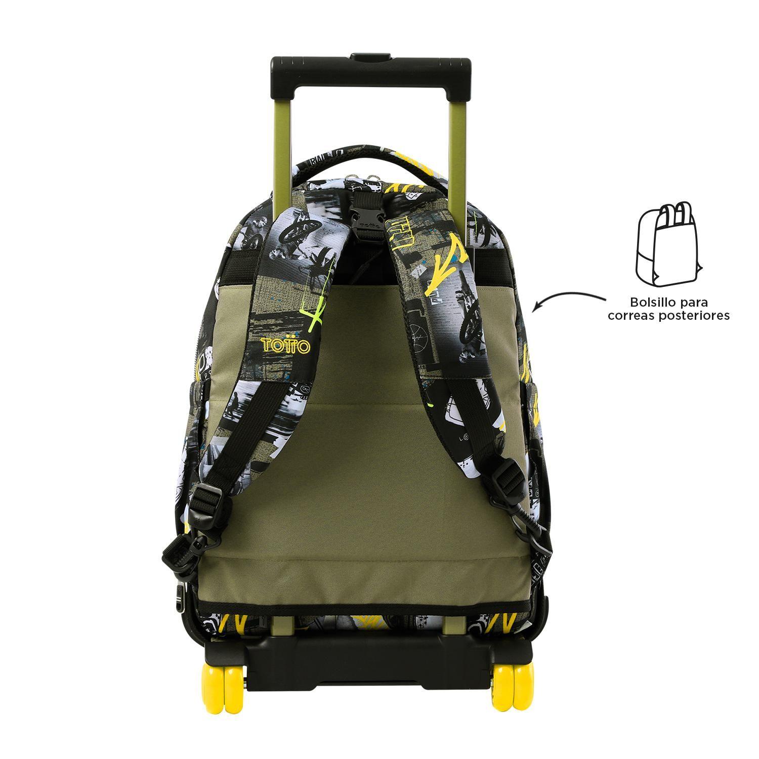 Mochila con Ruedas removibles Tiza Negro-3